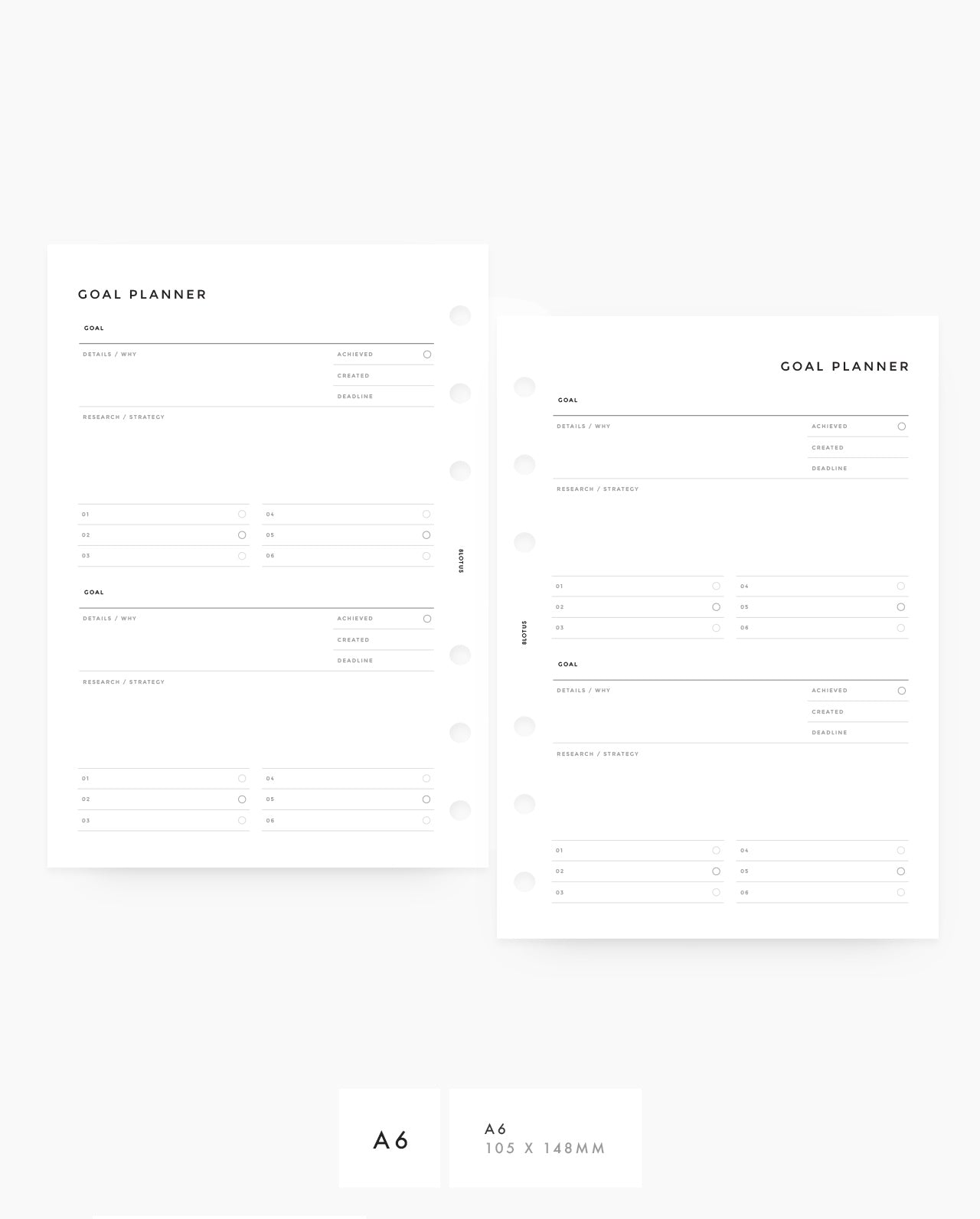 MN039 - Goal Planner Planner Inserts (Special Order)