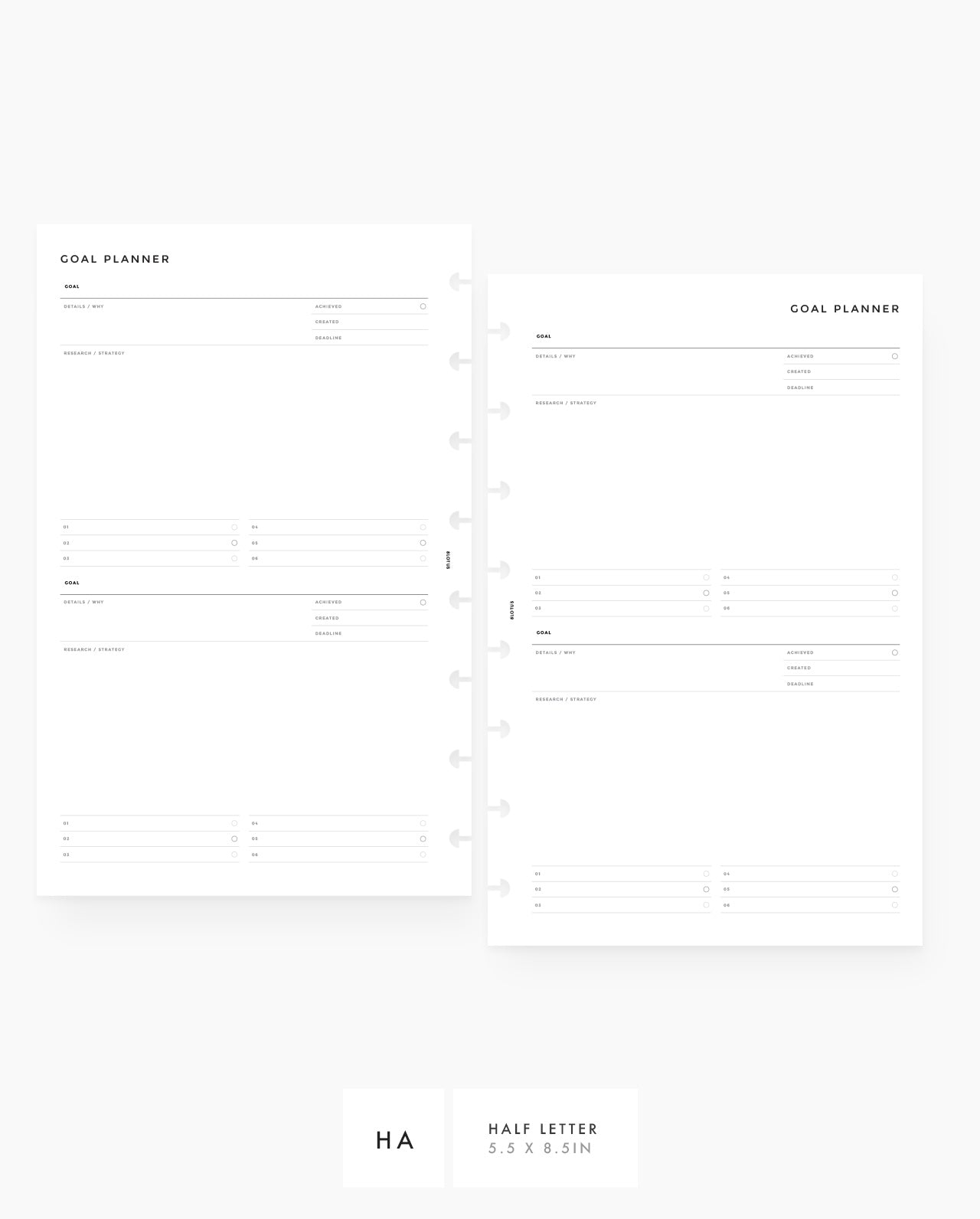 MN039 - Goal Planner Planner Inserts (Special Order)