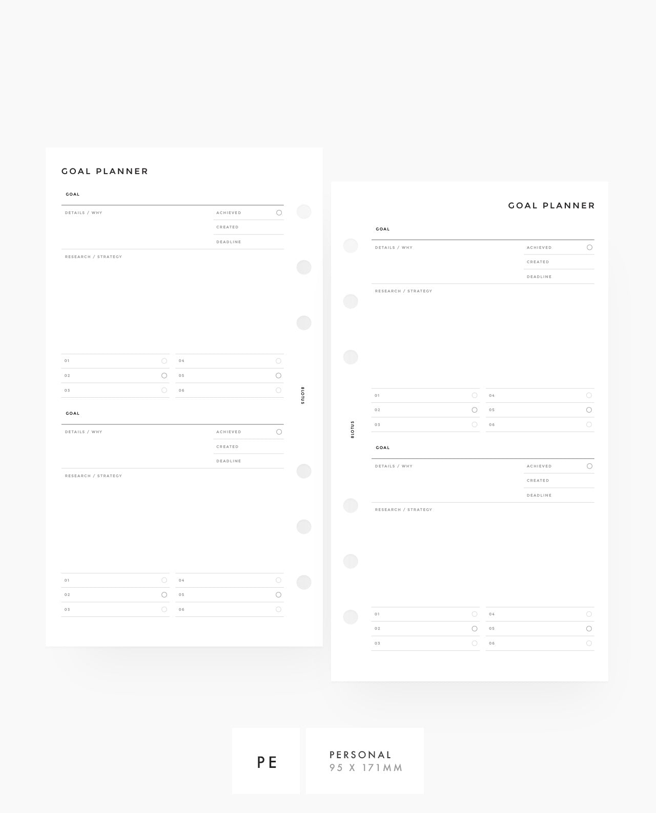 MN039 - Goal Planner Planner Inserts (Special Order)