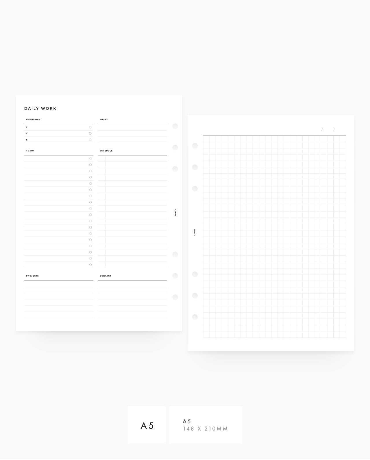 MN043 - Daily Work Planner - Planner Inserts (Special Order)