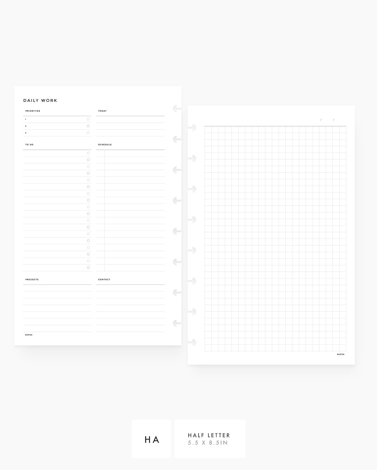 MN043 - Daily Work Planner - PDF
