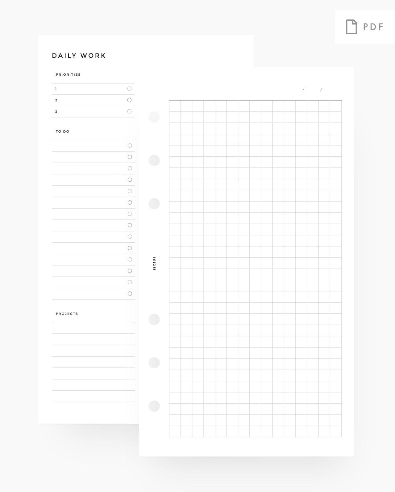 Daily Planner Inserts | A6