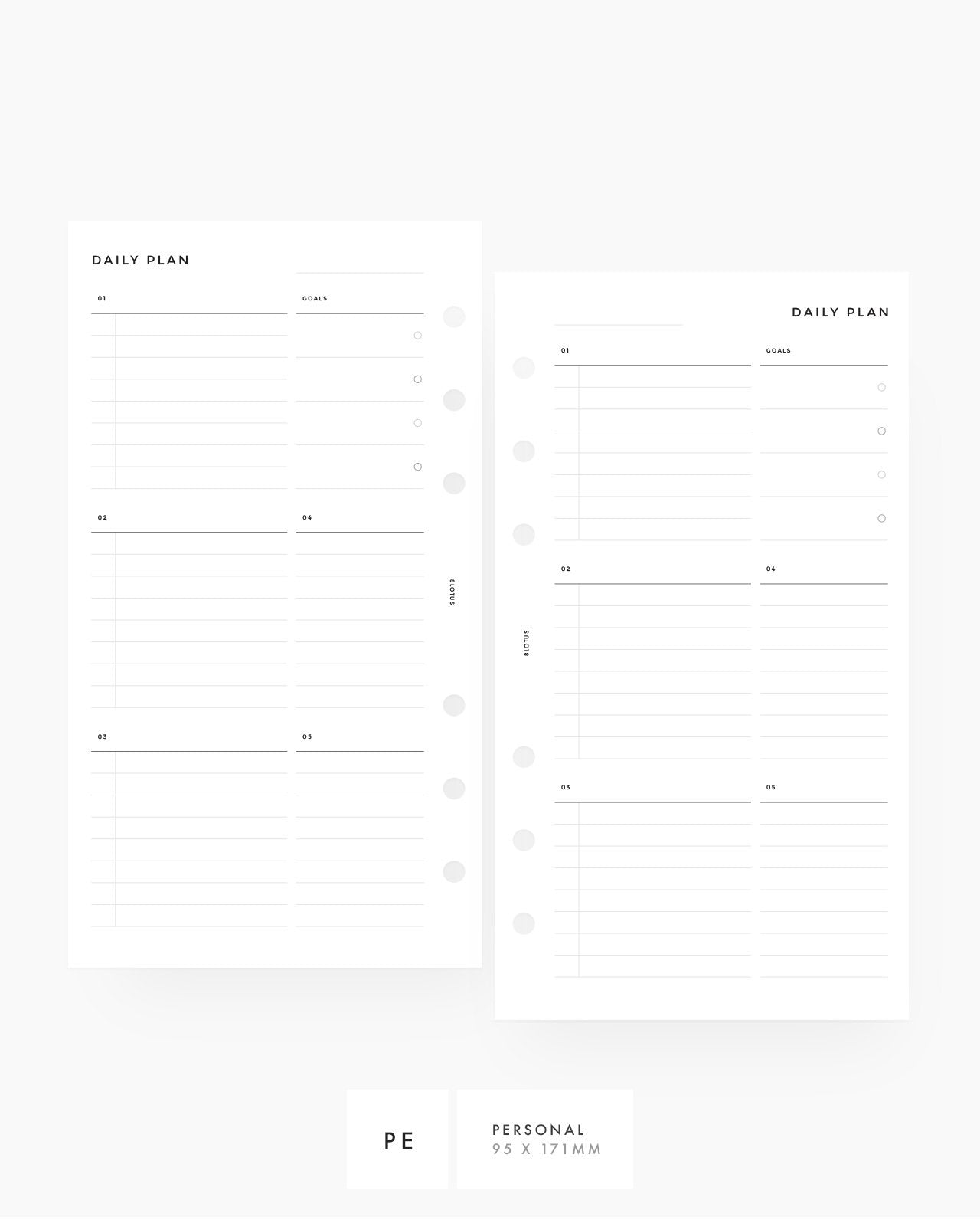 Daily Custom Lists & Notes Printable Planner Inserts Personal Rings