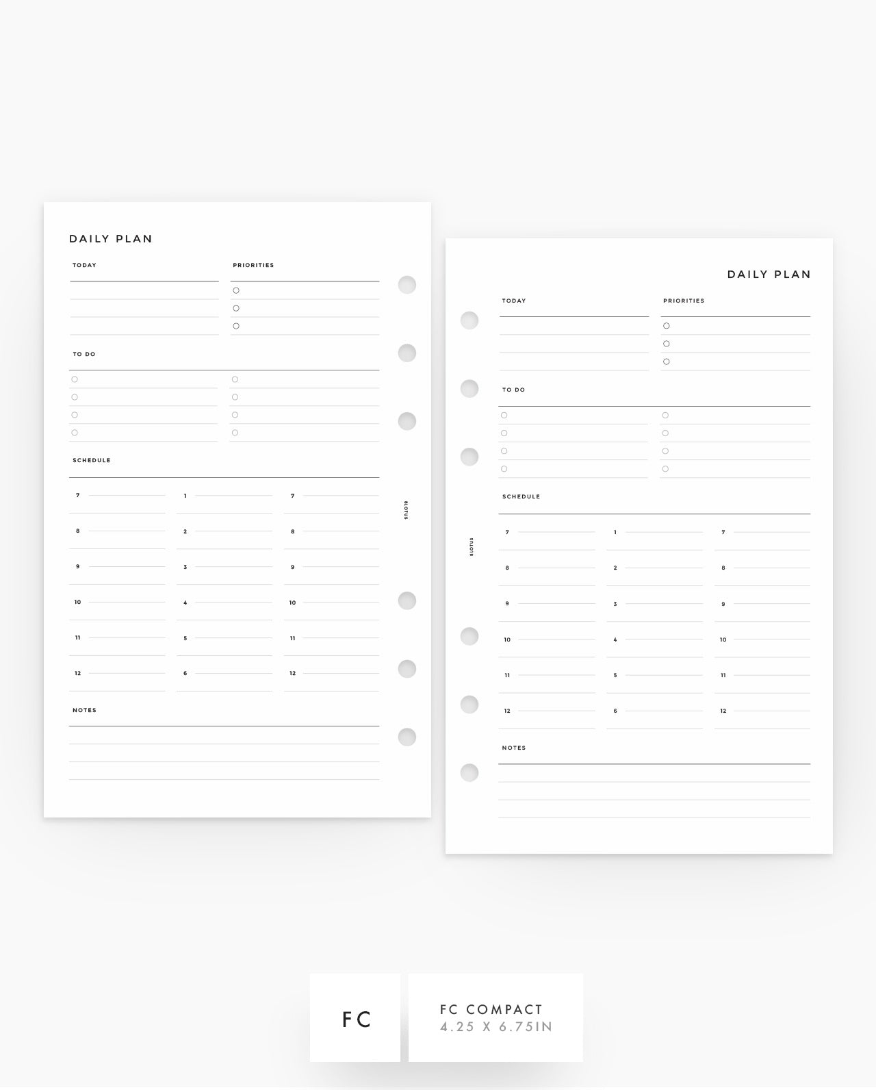 MN056 - DAILY HALF HOUR PLANNER - 18 Hours  - PDF