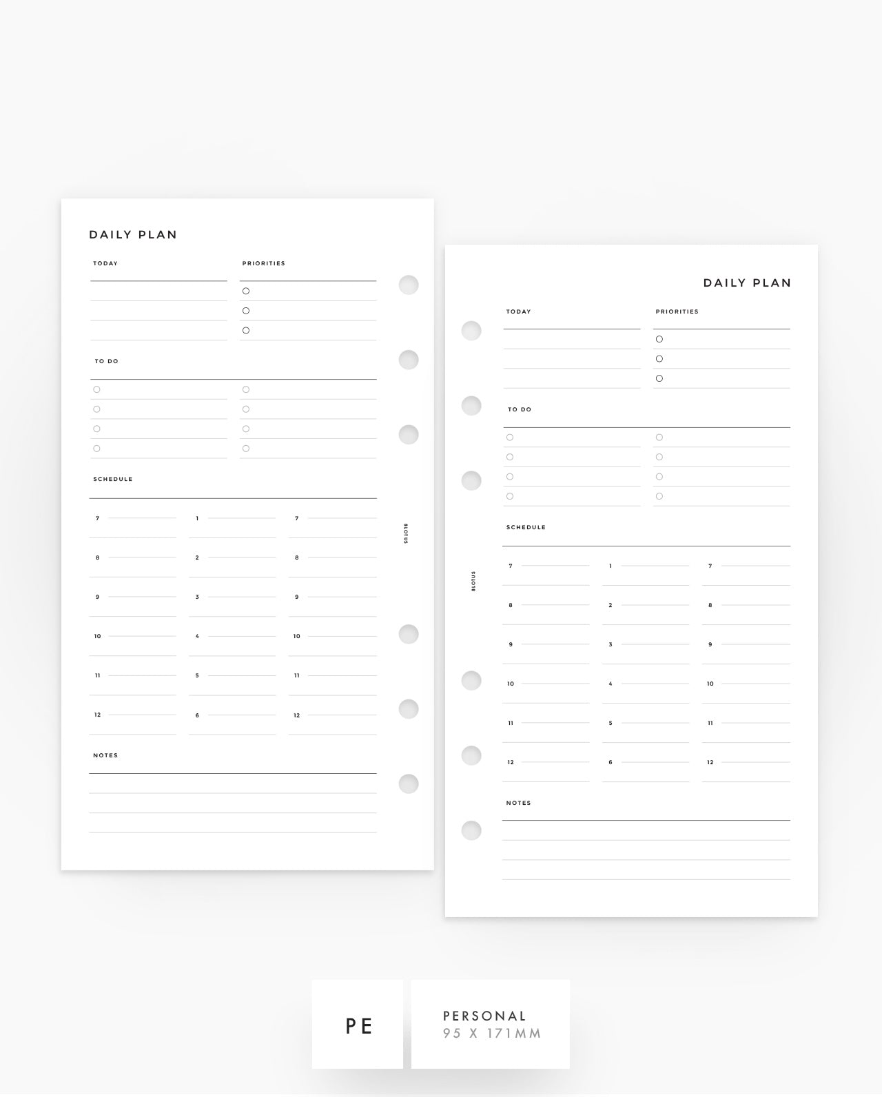 MN056 - Daily Half Hour Planner - Planner Inserts (SPECIAL ORDER)