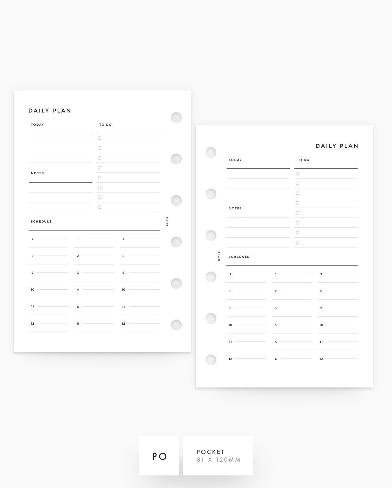 MN056 - Daily Half Hour Planner - Planner Inserts (SPECIAL ORDER)