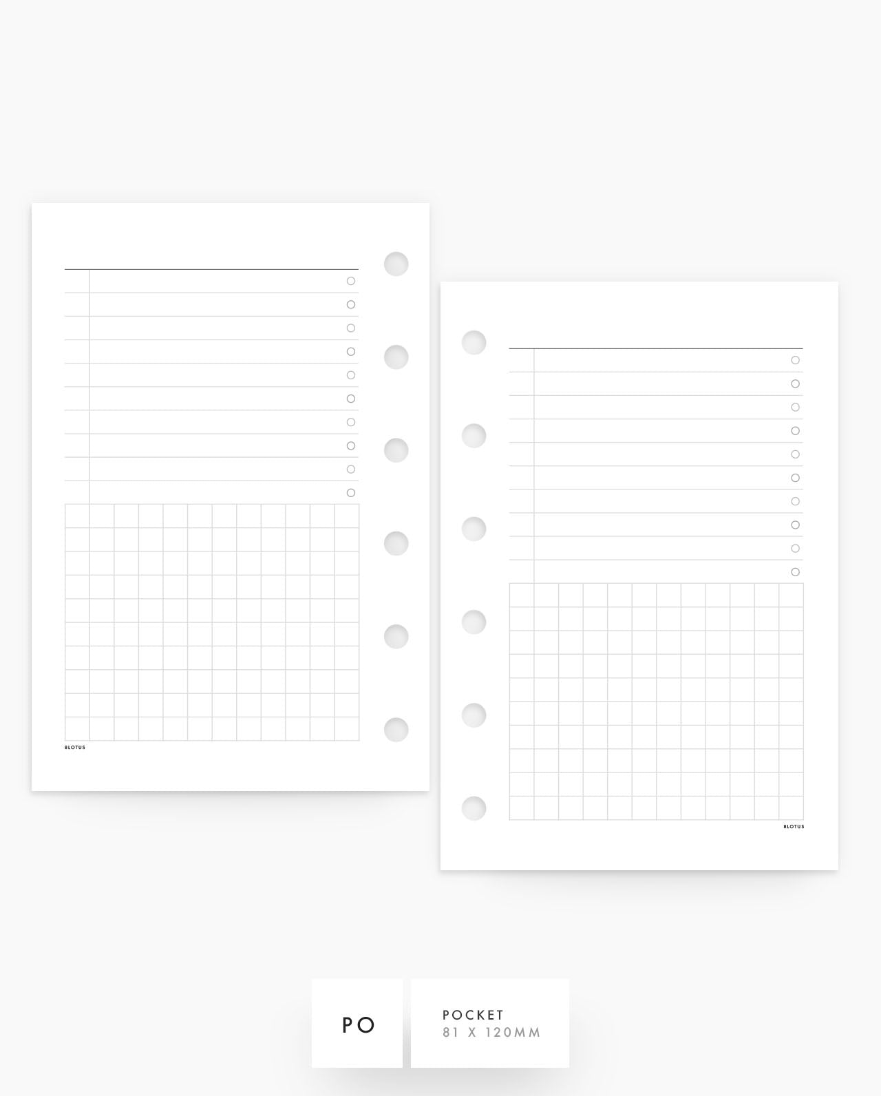 MN066 - List / Schedule & Grid - Date Marker - Planner Inserts (Special Order)