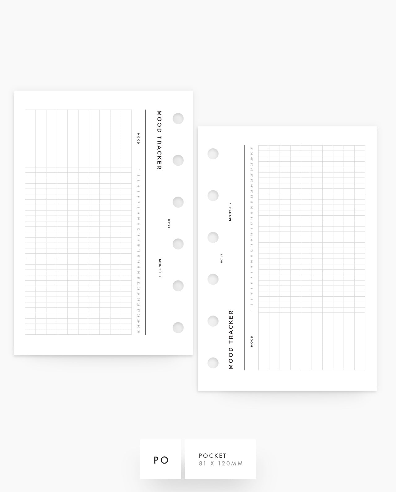 MN118 - Mood Tracker Planner Inserts (Special Order)