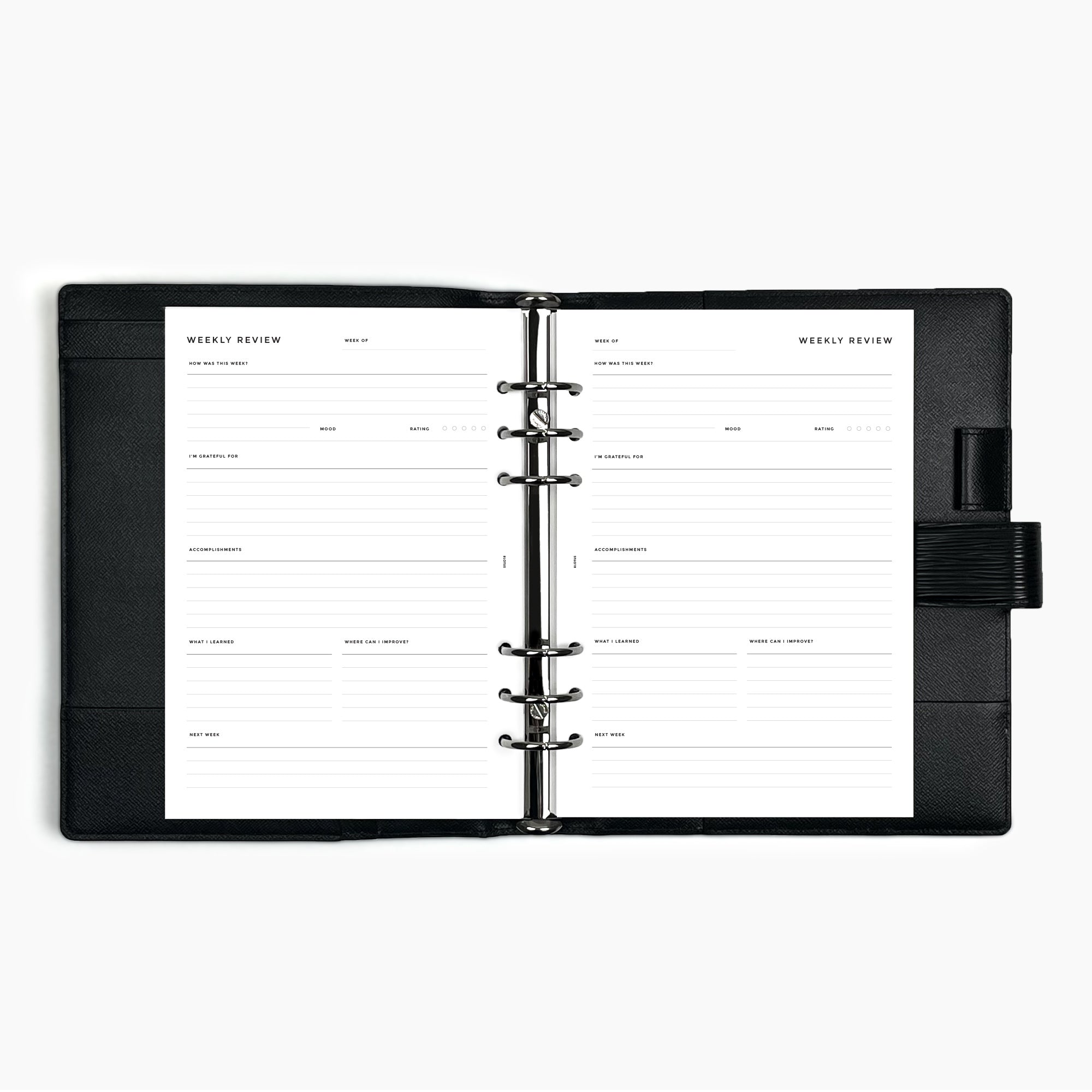 MN120 - Weekly Review Planner Inserts (Special Order)