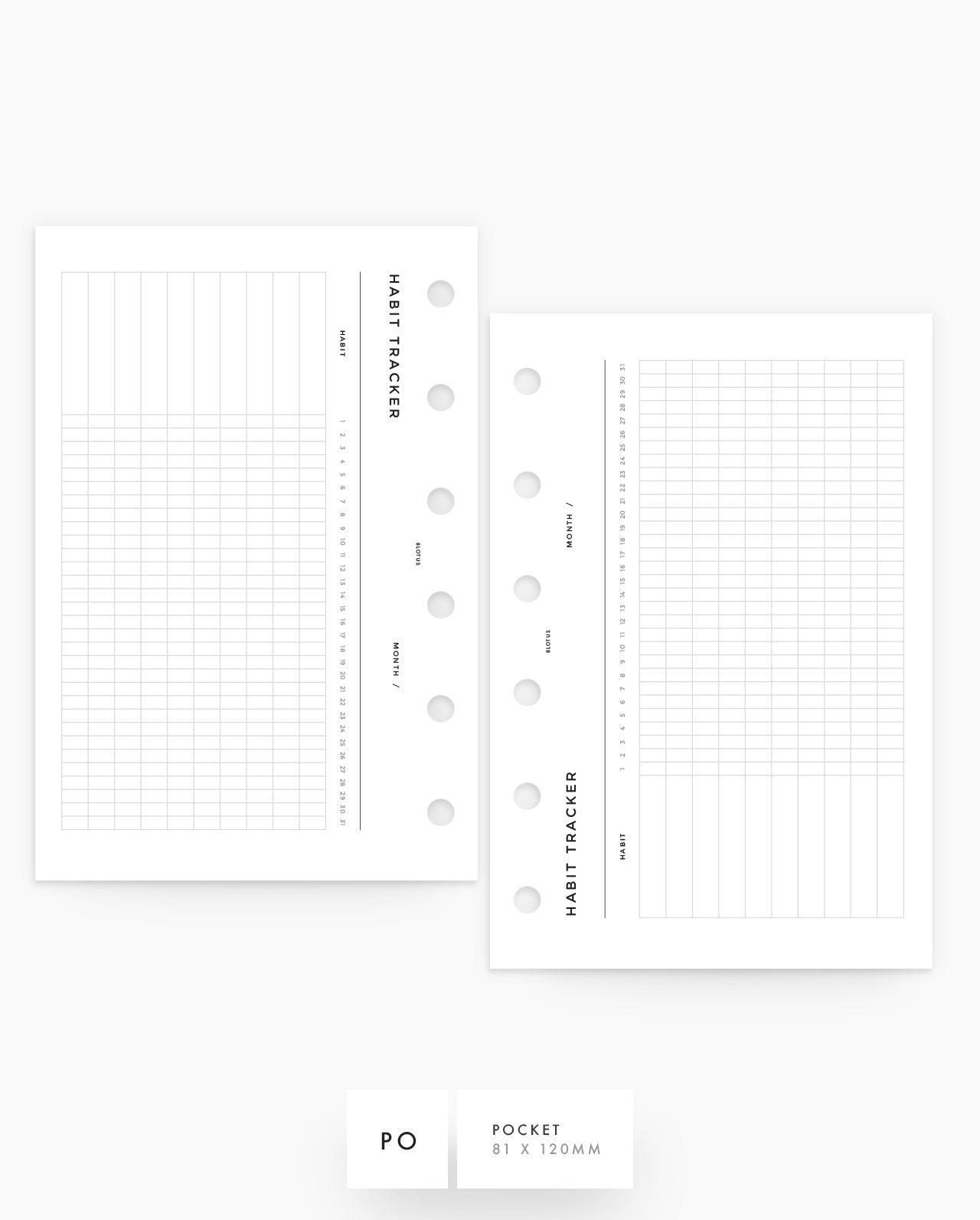 MN097 - Daily Habit Tracker Monthly View