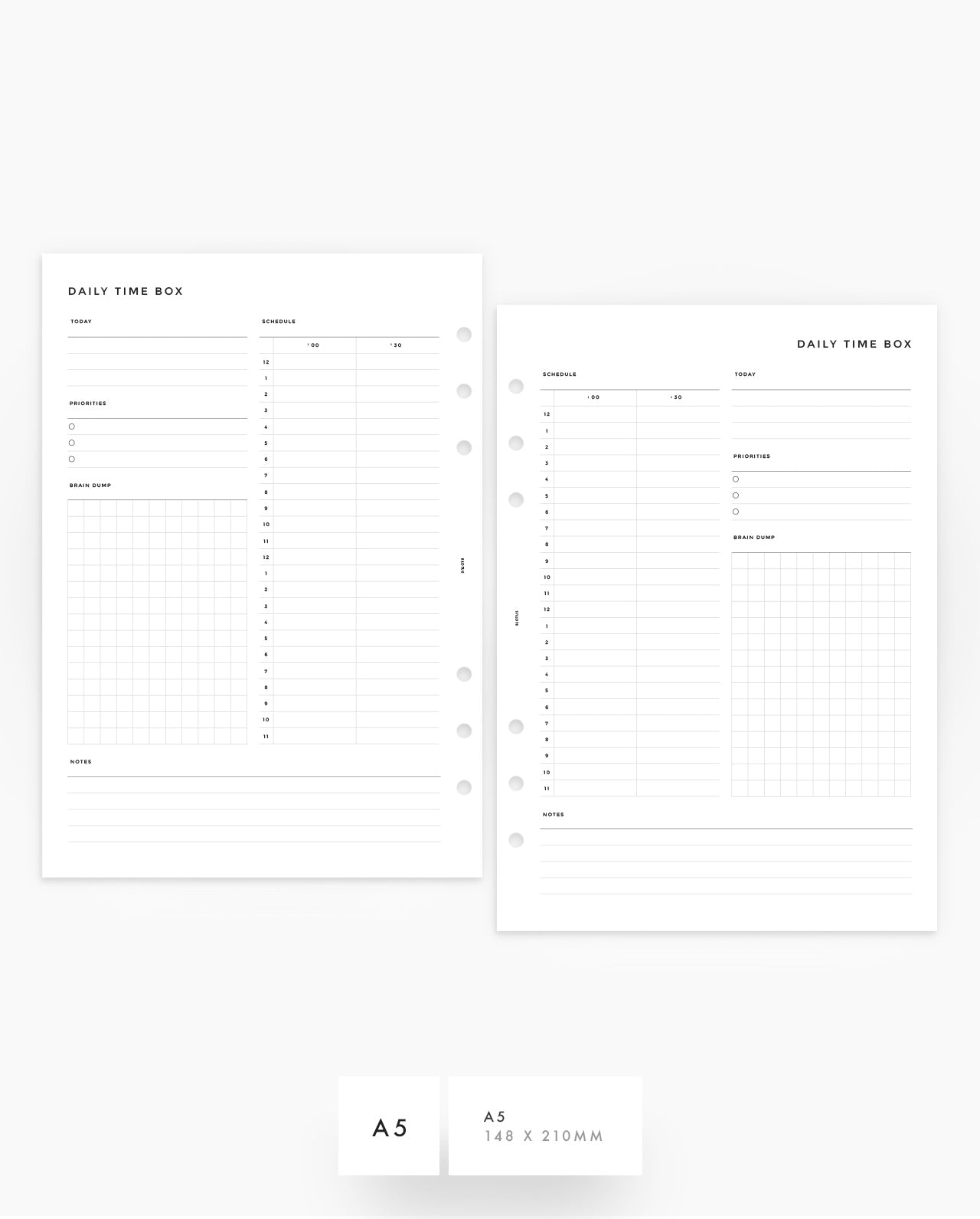 MN068 - Daily Time Box - Half Hour - PDF