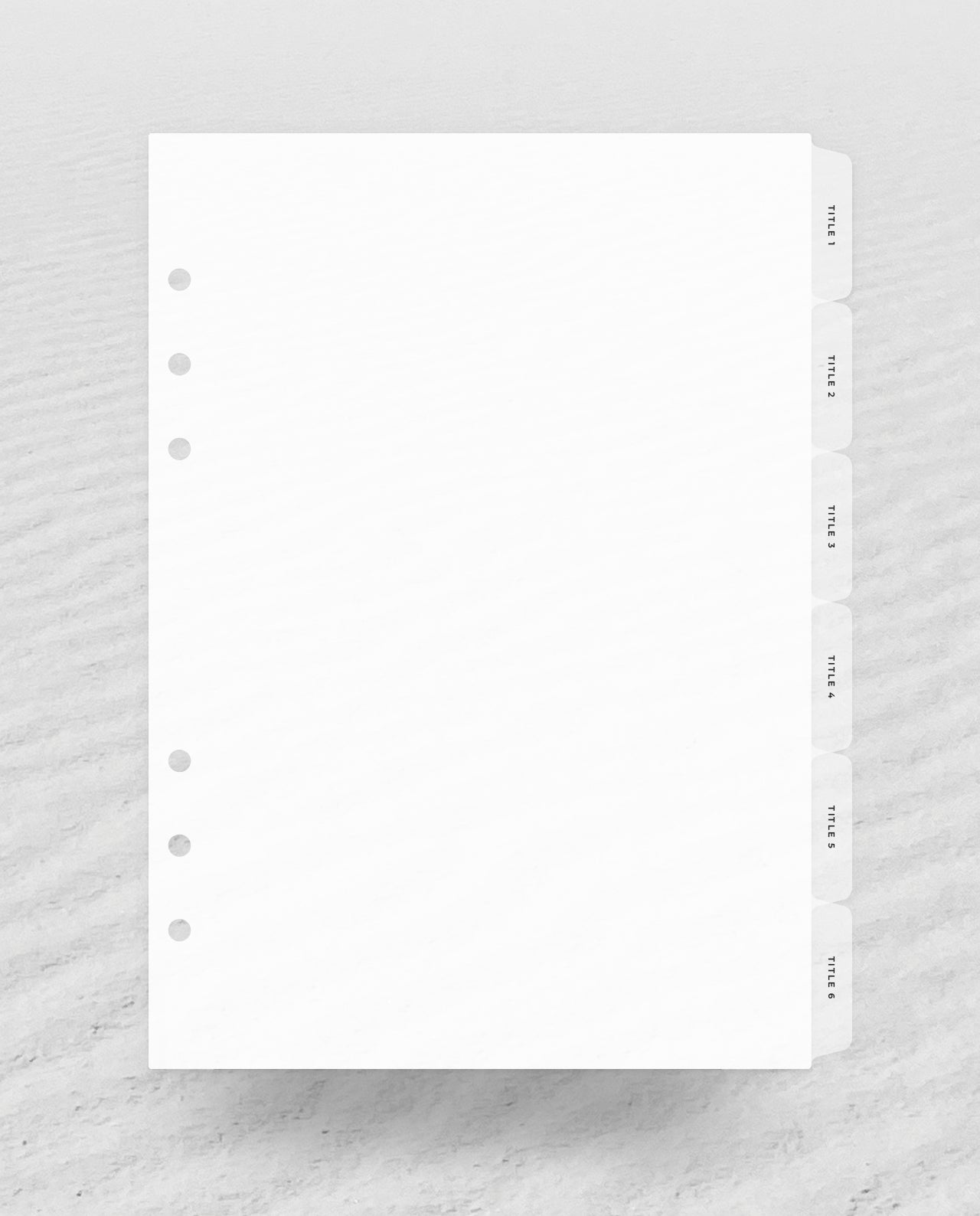 CD002 - Custom Side Dividers - 6 Tabs - Special Order