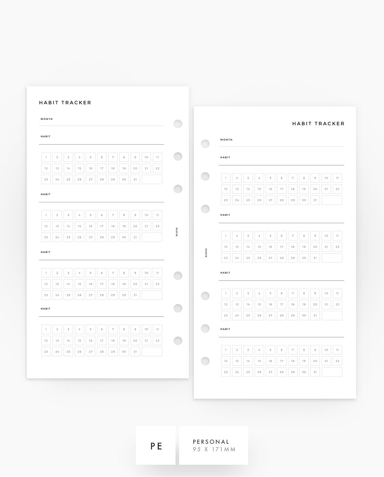 MN090 - Daily Habit Tracker - Monthly (Special Order)