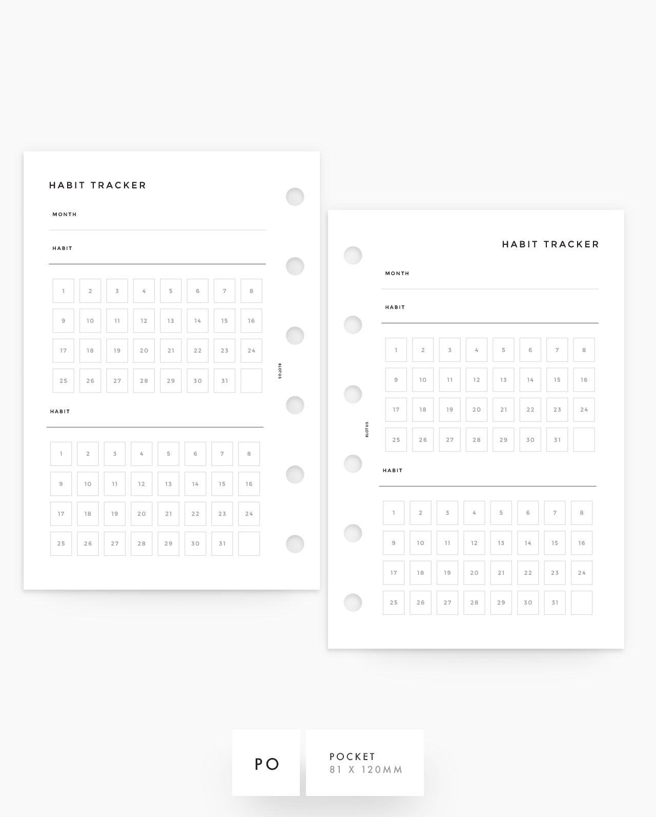 MN090 - Daily Habit Tracker - Monthly (Special Order)