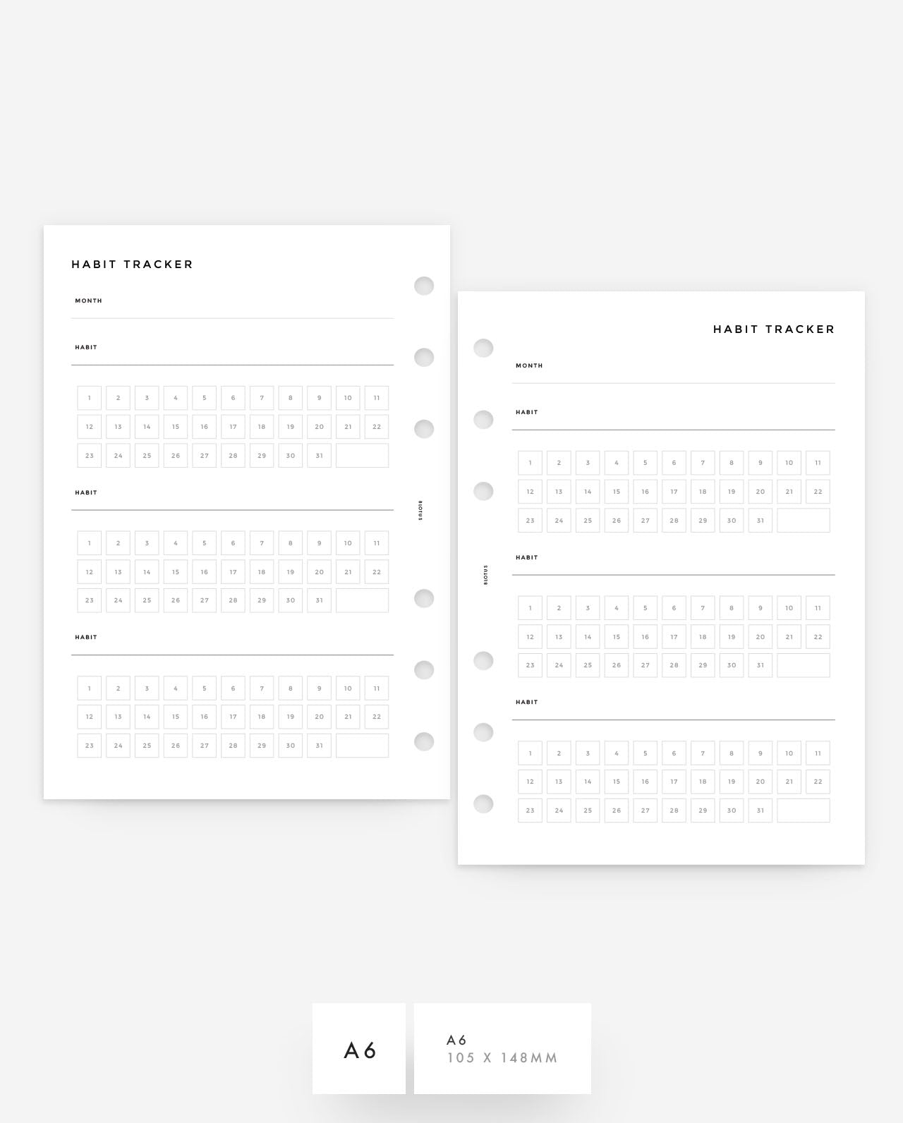 MN090 - Daily Habit Tracker - Monthly (Special Order)