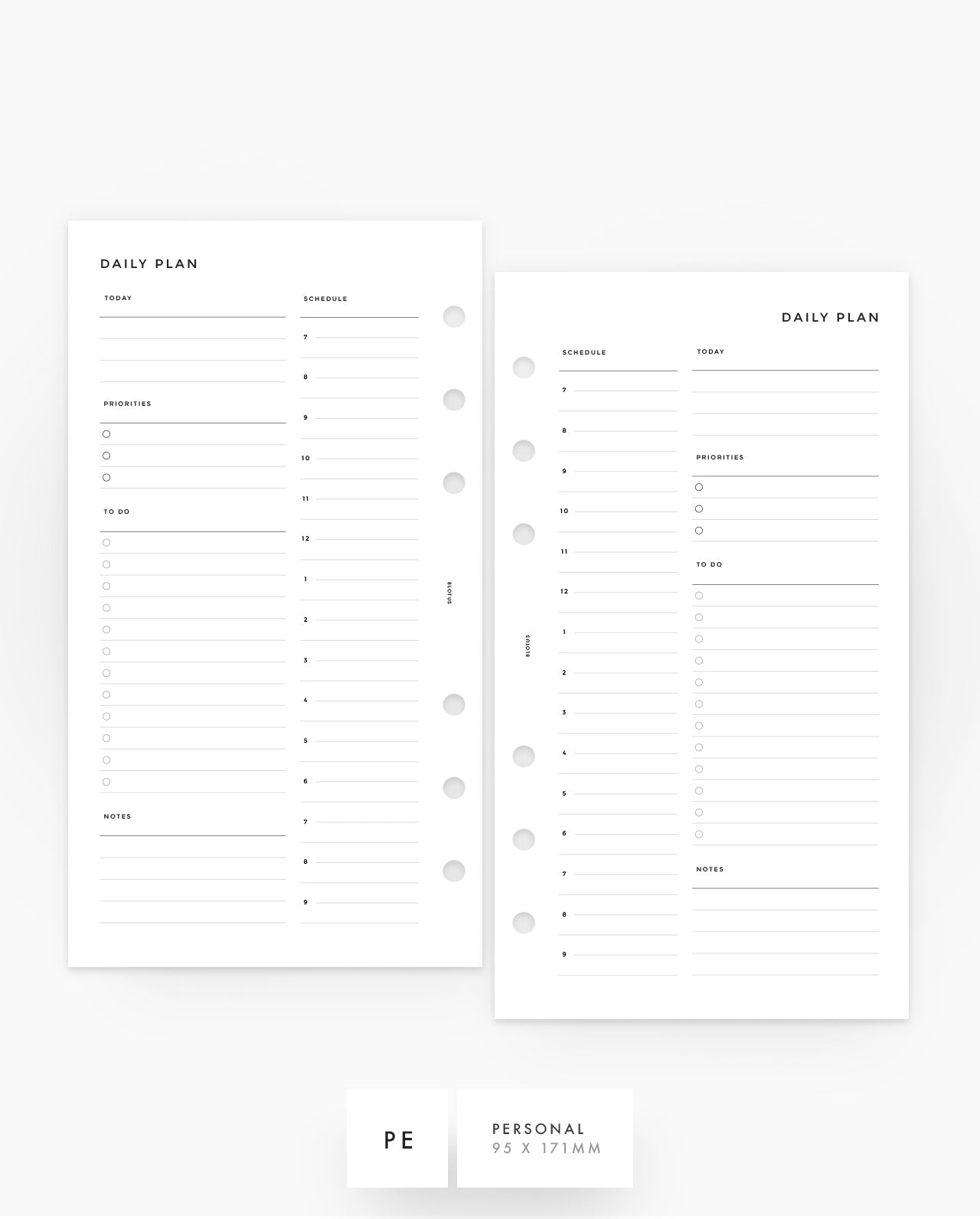MN130 - Daily Plan - Half Hour