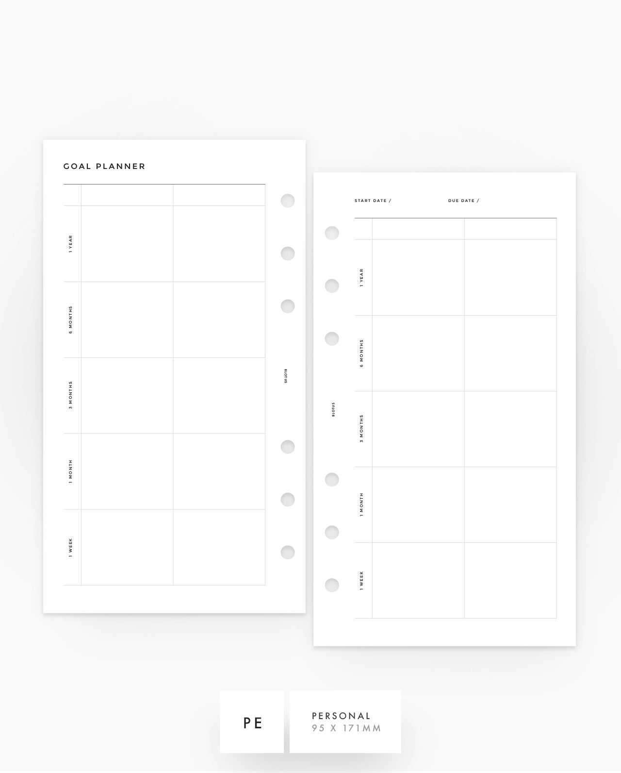 MN109 - Yearly Goals Planner - BLANK - PDF