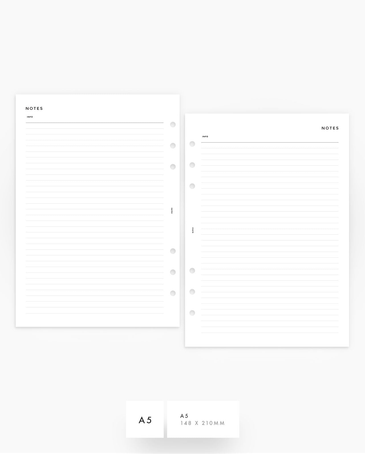 MN012 - Lined Notes - Planner Inserts