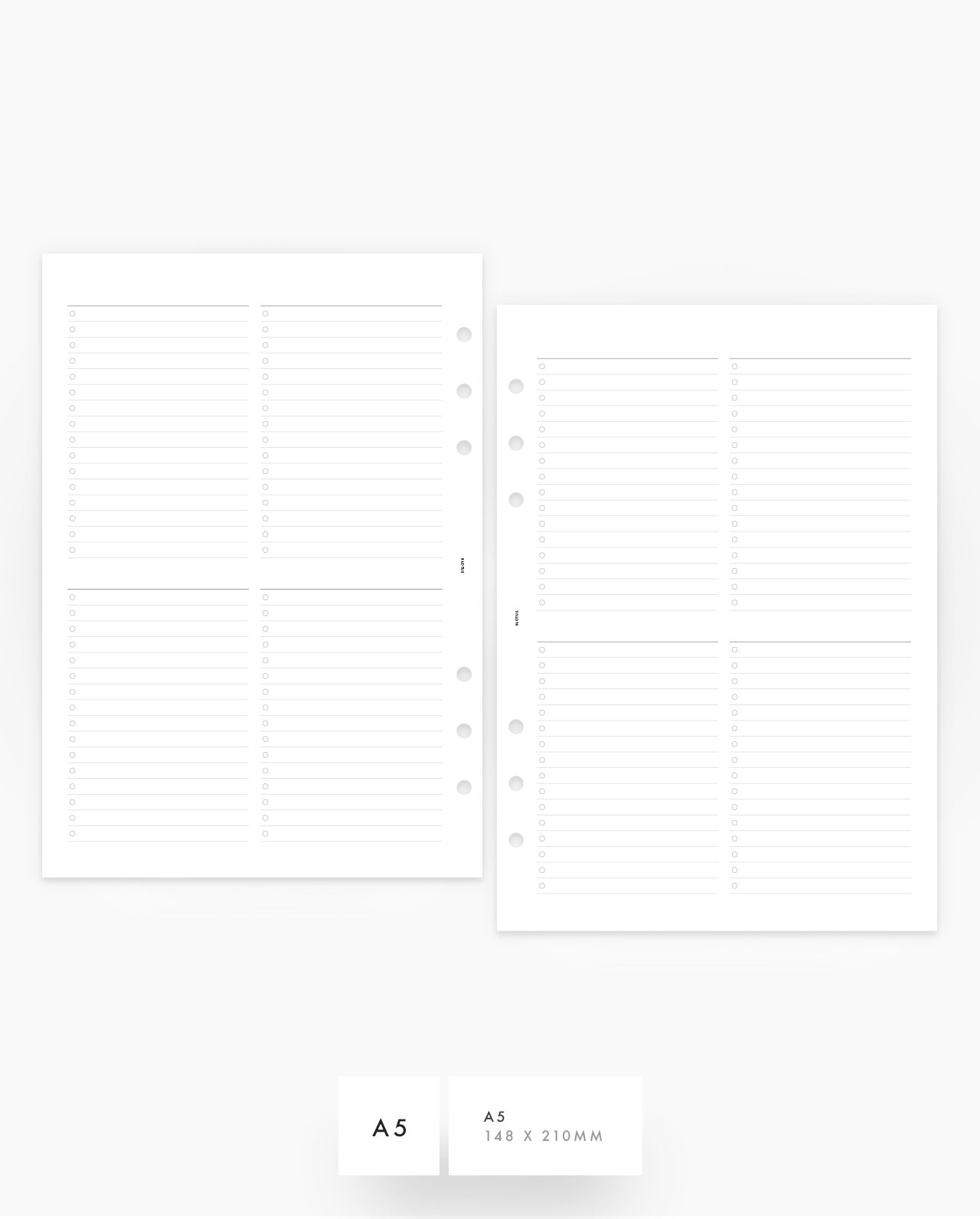 MN005 - Master List Planner Inserts