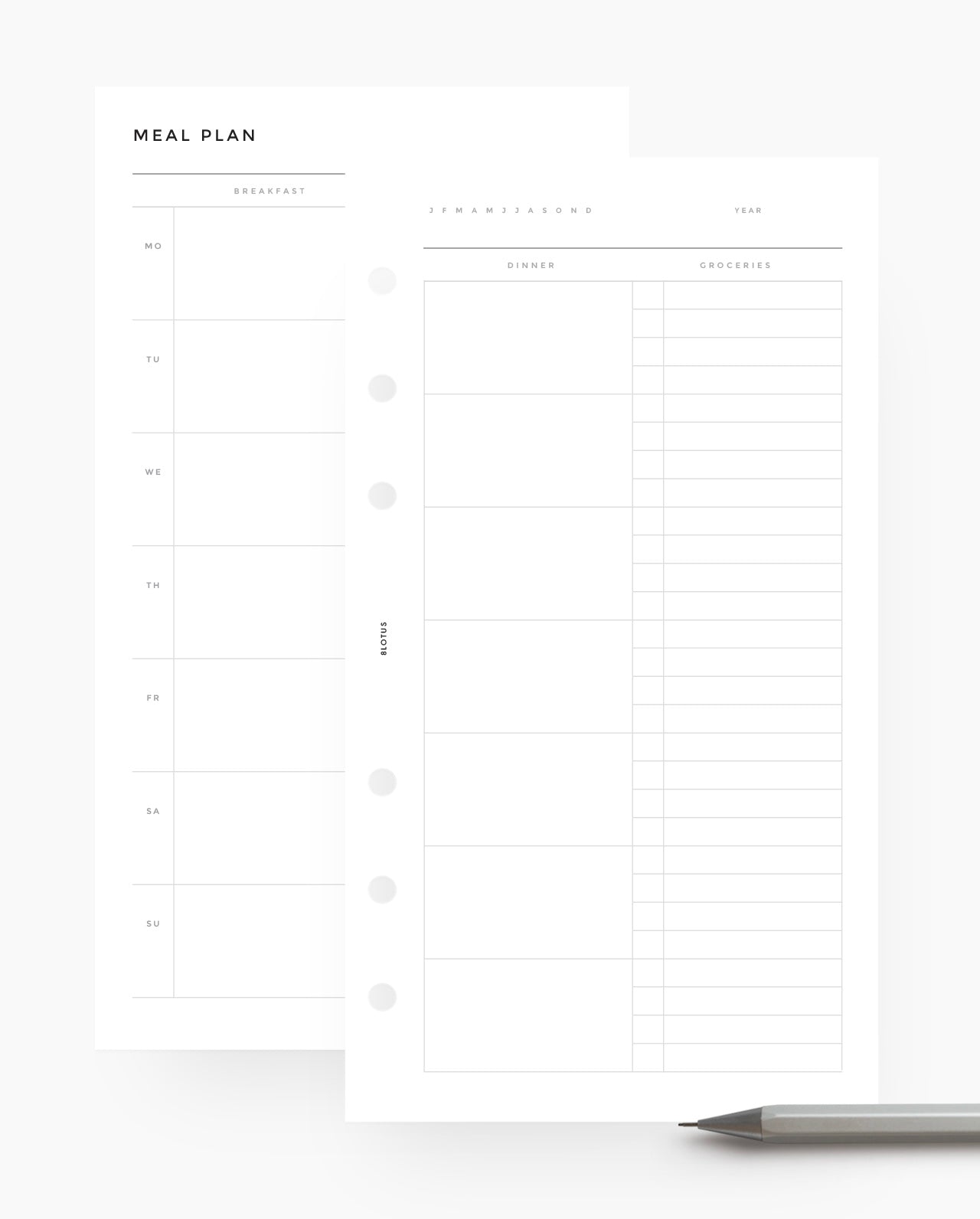 MN030 - Meal Planner Horizontal