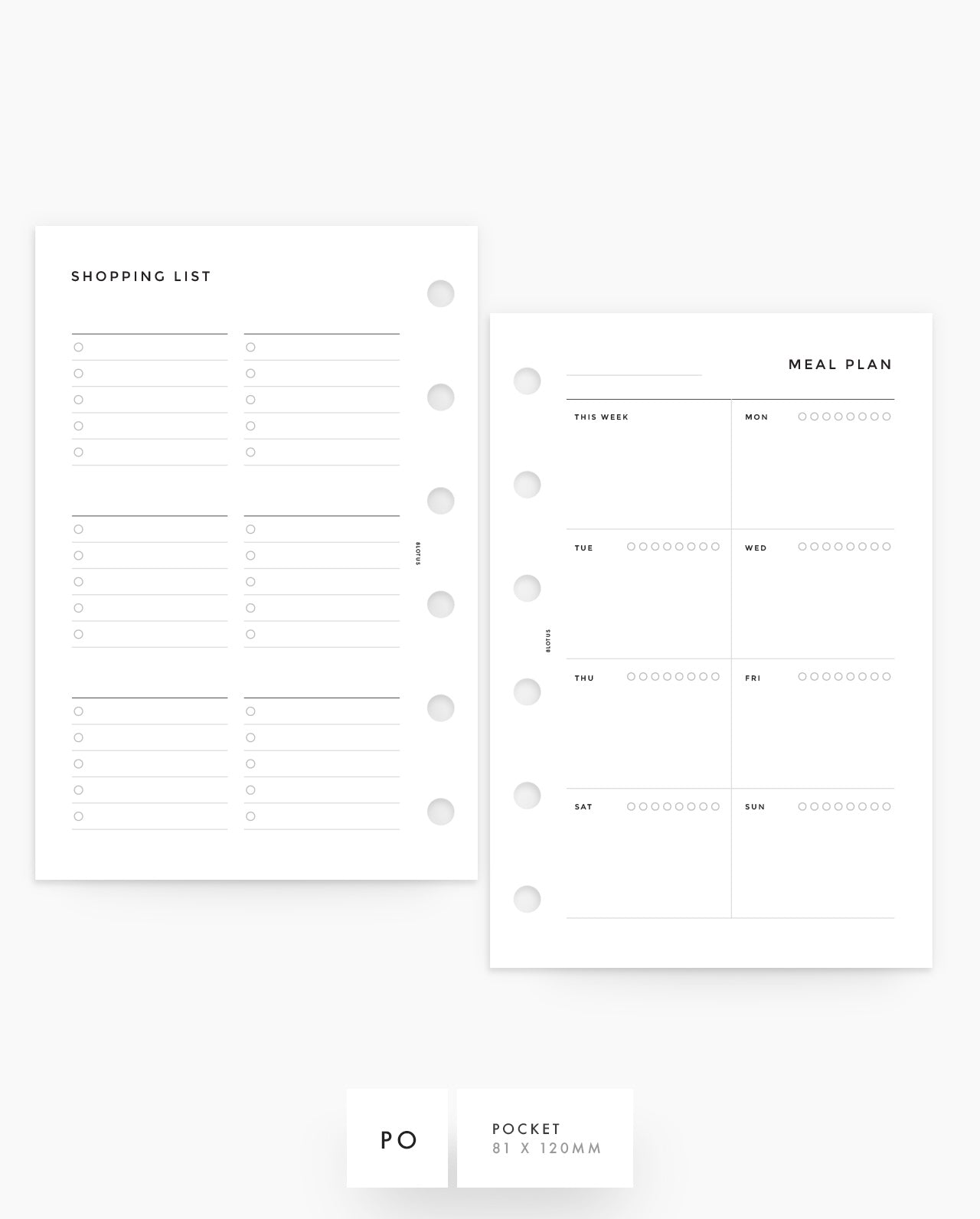 MN037 - Weekly Meal Planner - Shopping List - PDF