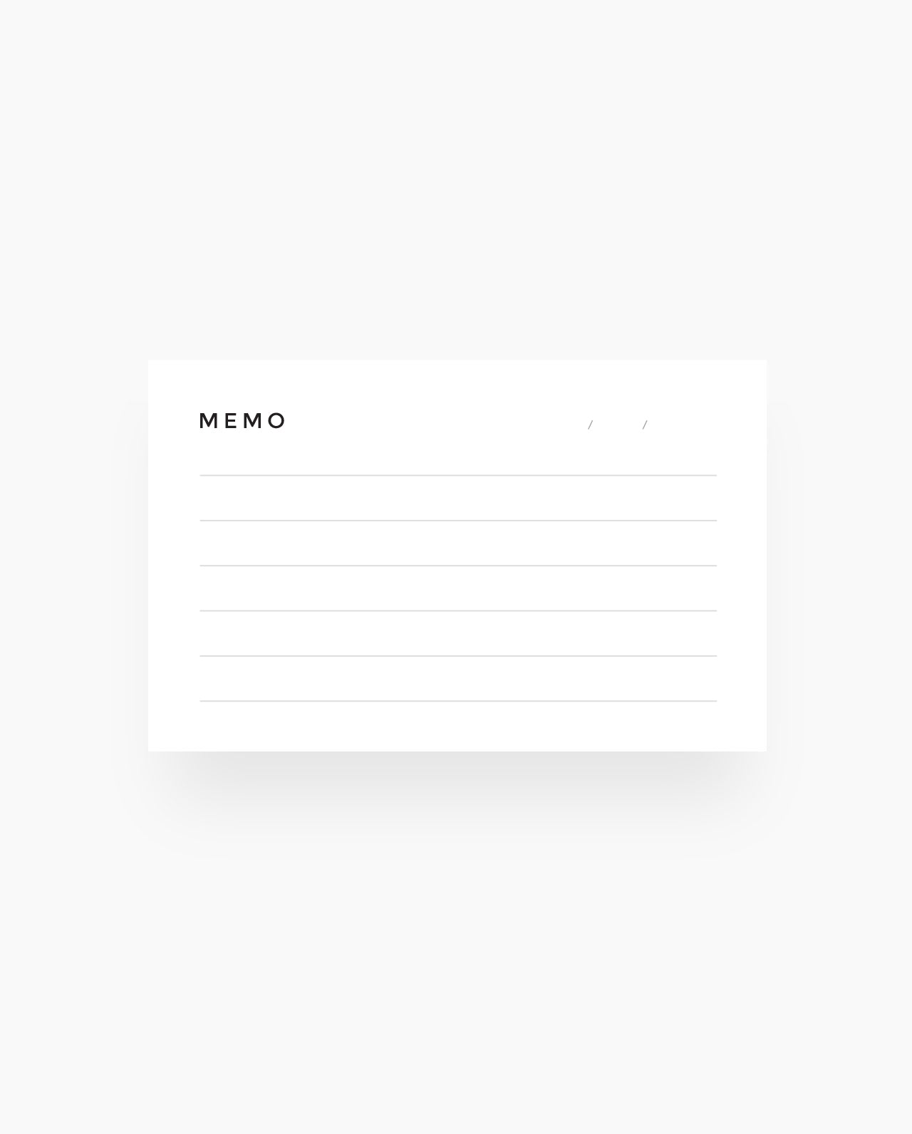 WC003 - Memo - Wallet Cards