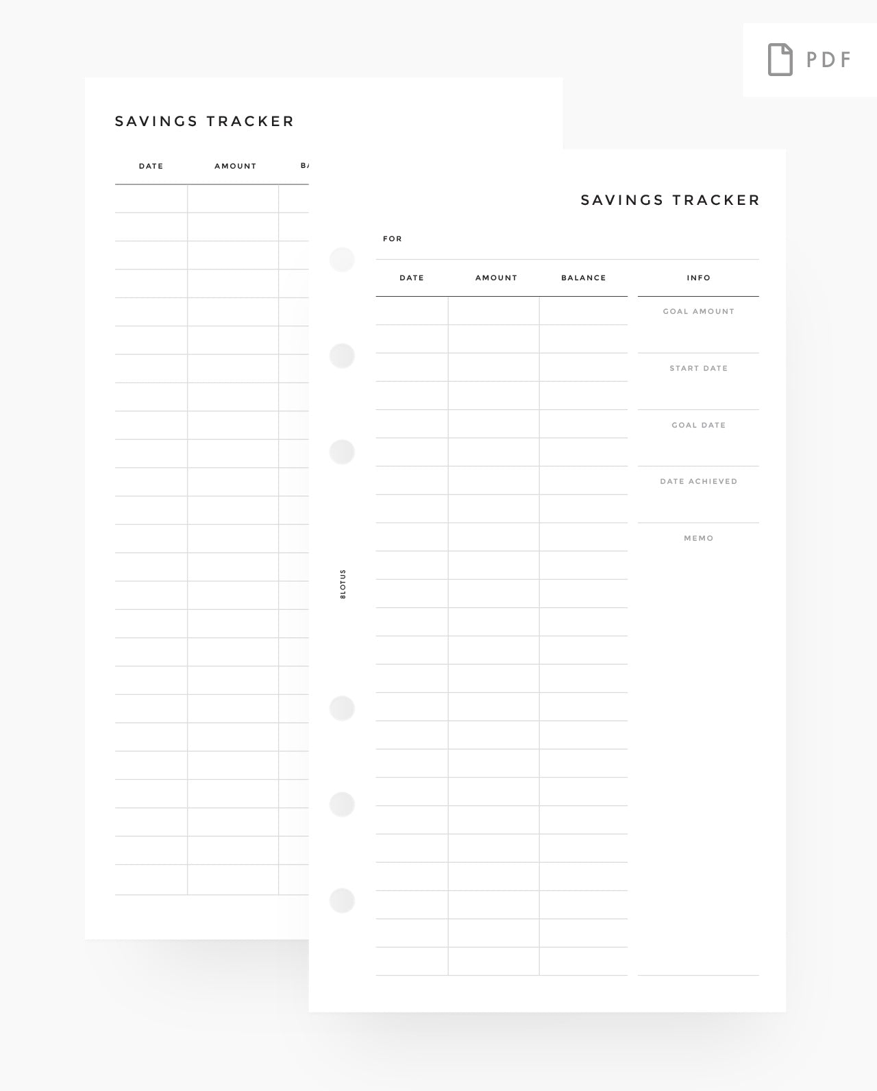 Savings Tracker Printable Planner - 8Lotus
