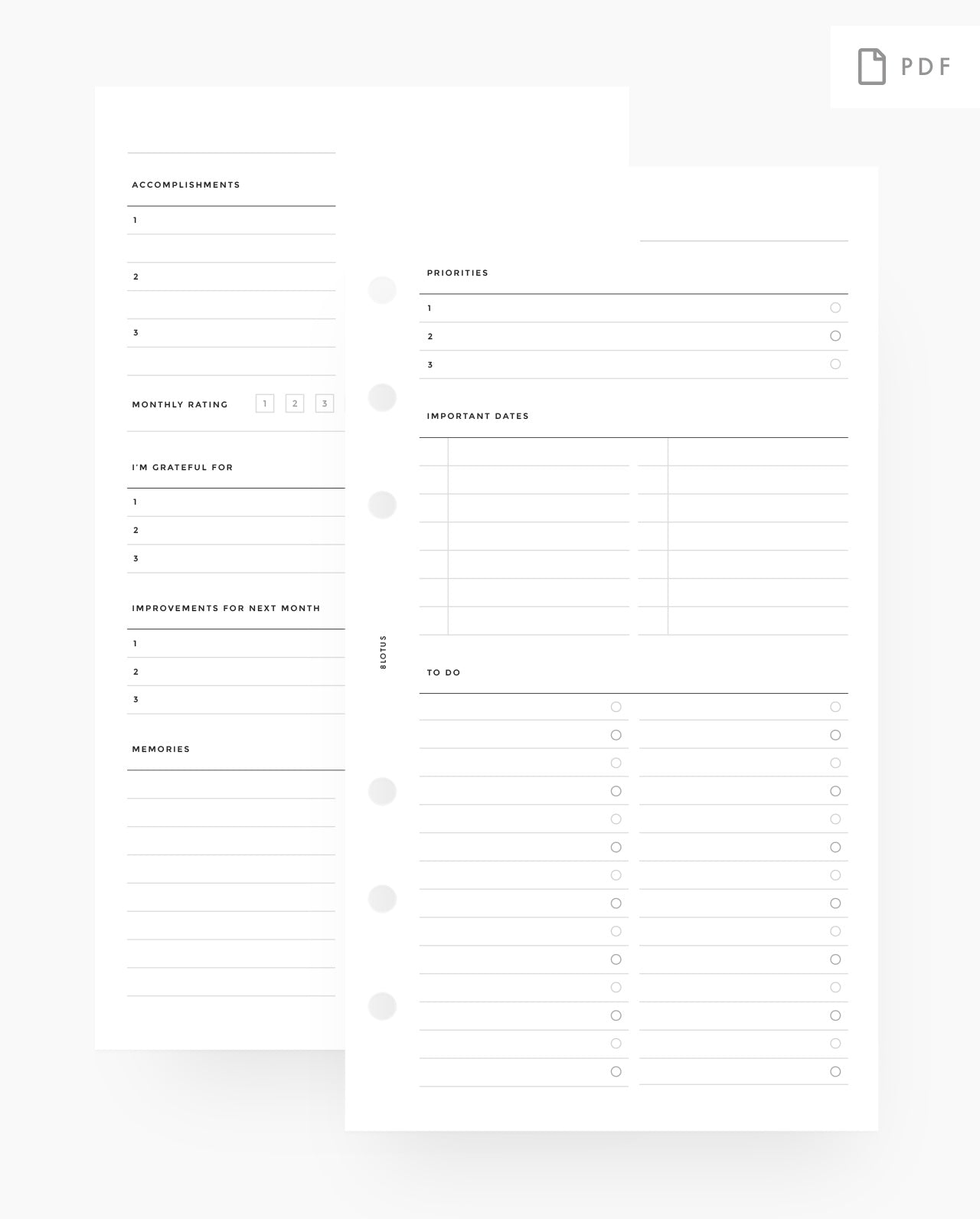 MN016 - Monthly Planner - PDF