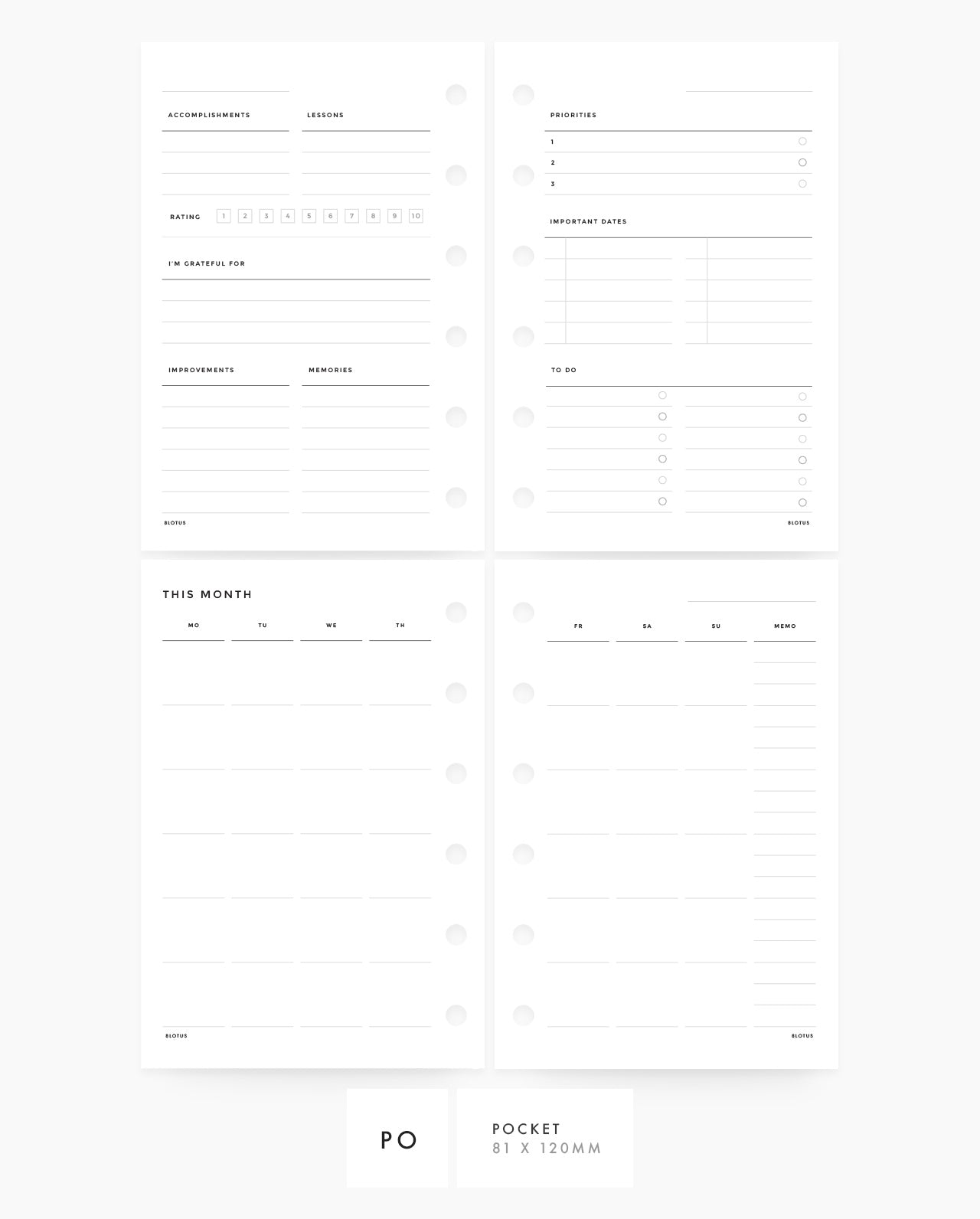 MN016 - Monthly Planner - PDF