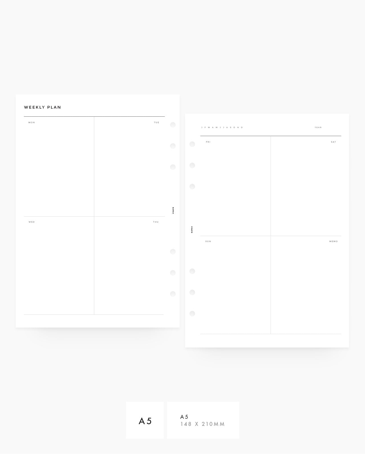 MN015 - Weekly Vertical Planner Inserts - WO2P