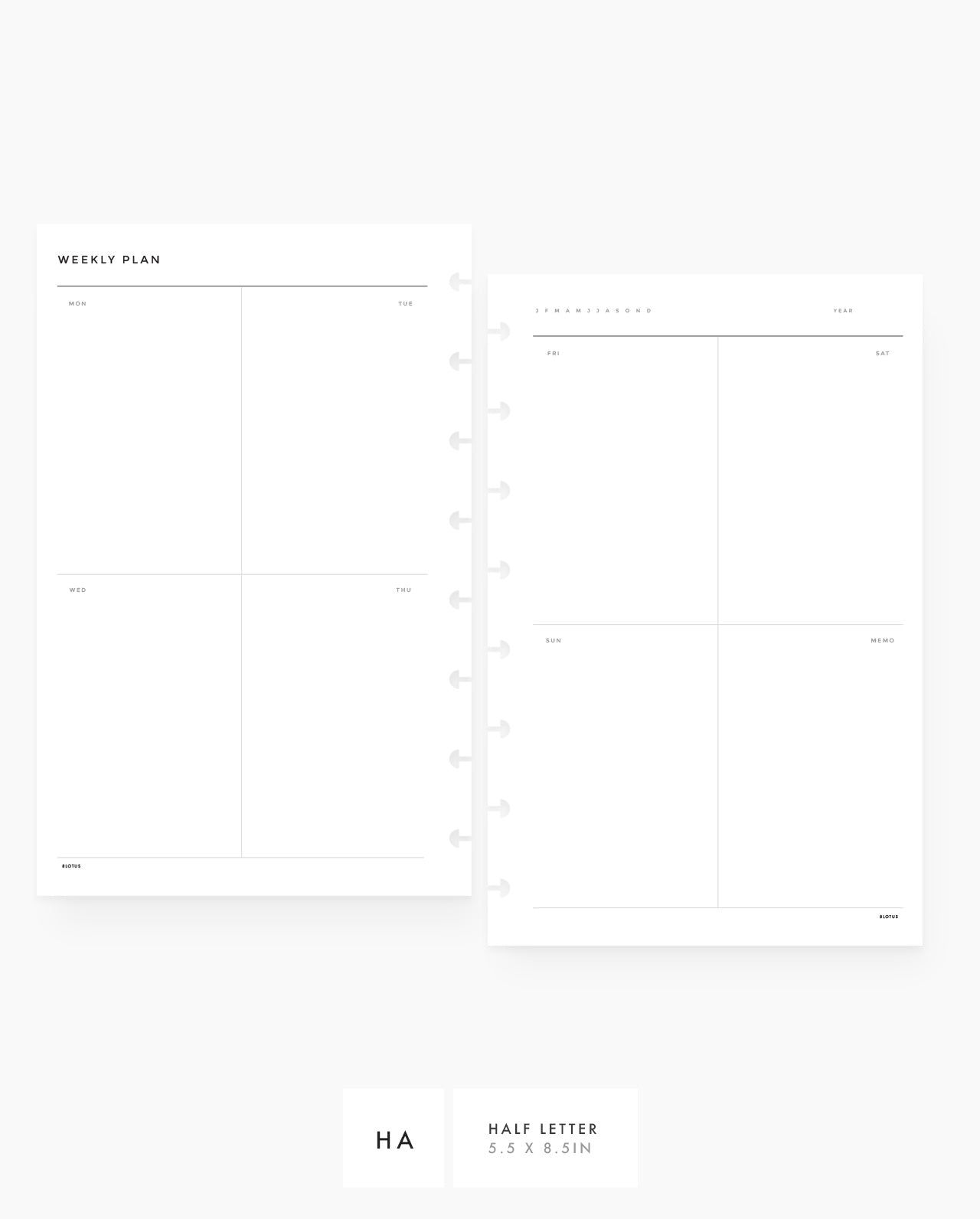 MN015 - Weekly Vertical Planner Inserts - WO2P