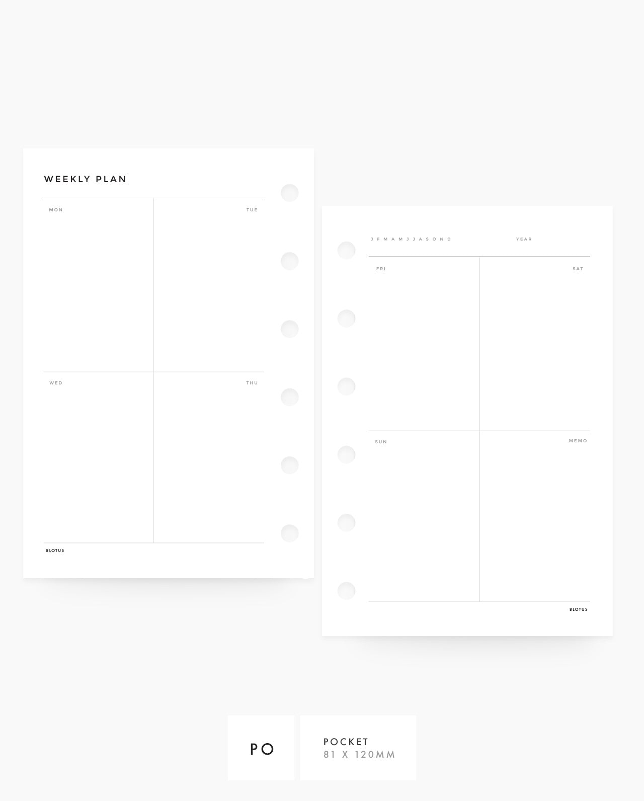 MN015 - Weekly Vertical Planner Inserts - WO2P