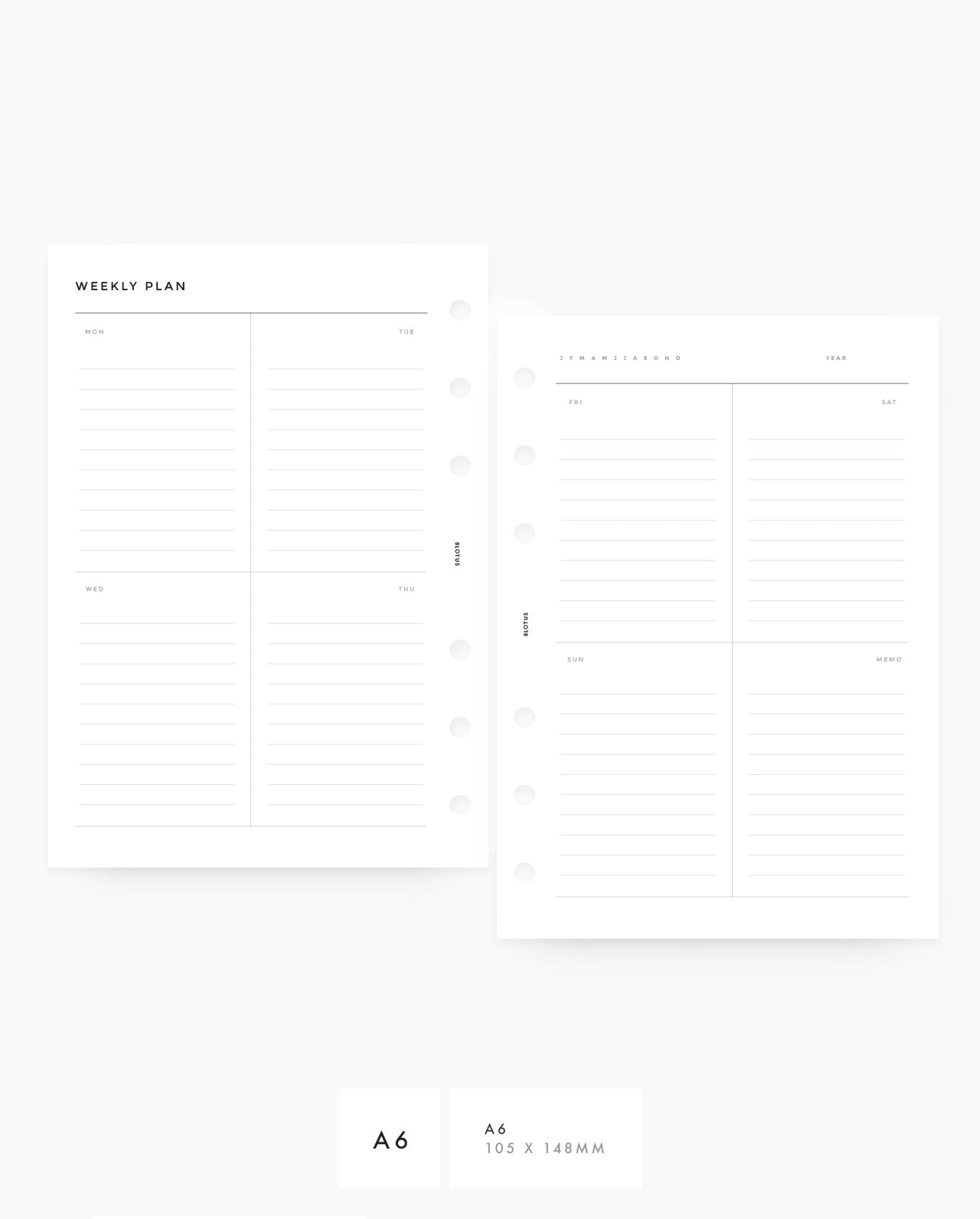 MN131 - Weekly Vertical - Lined - Planner Inserts (Special Order)