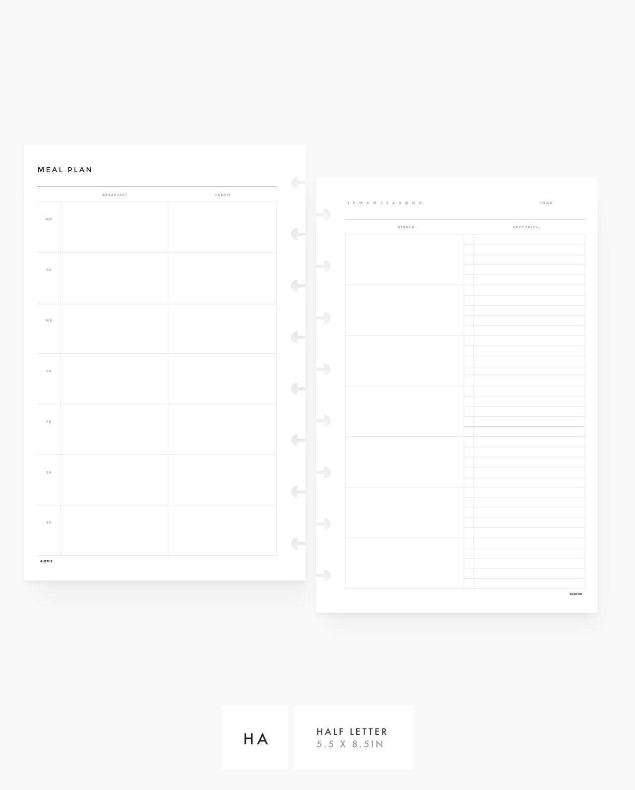 MN030 - Meal Planner Horizontal