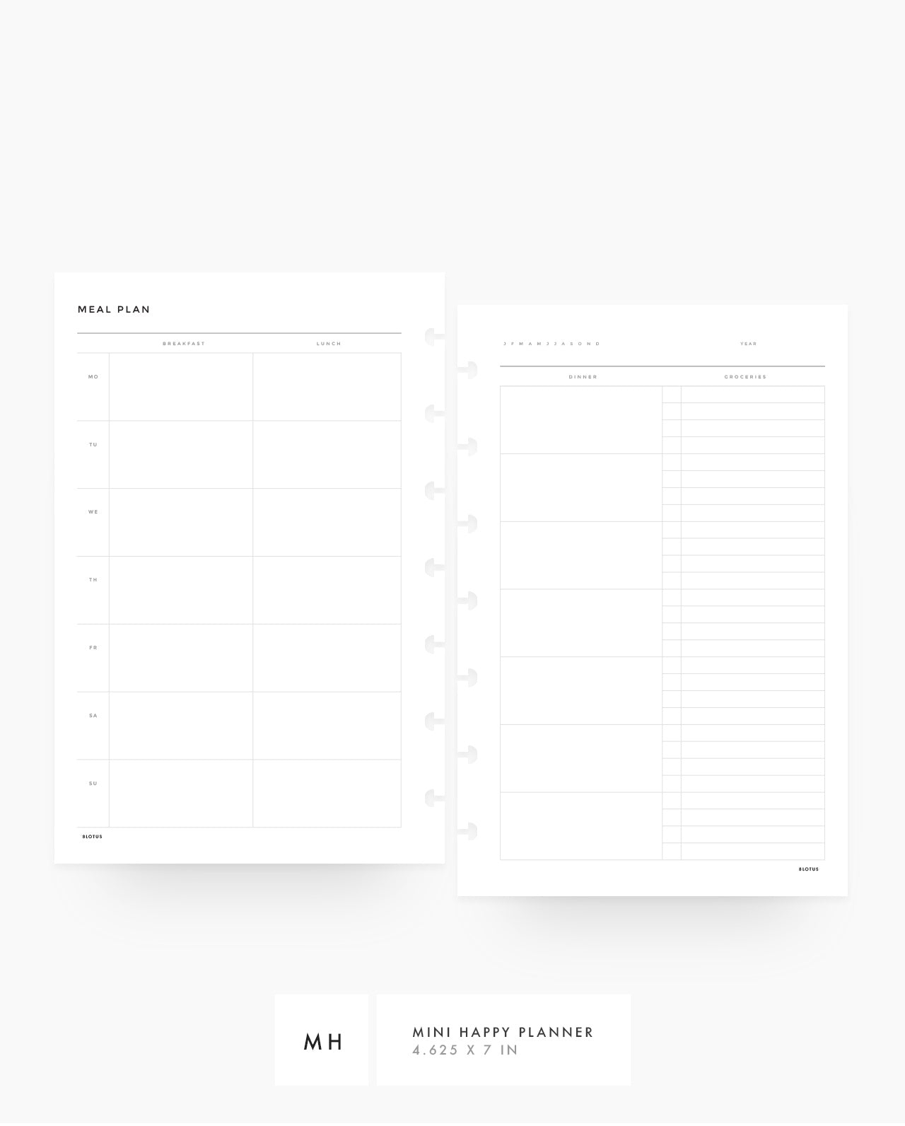 MN030 - Meal Planner Horizontal