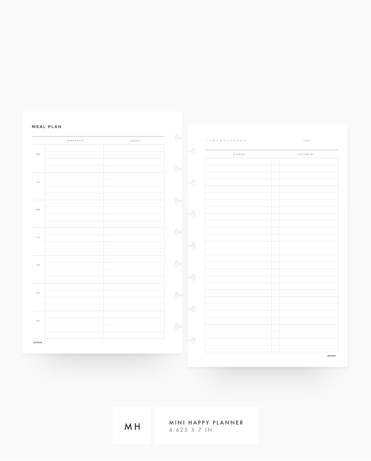 MN030 - Meal Planner - Horizontal - PDF