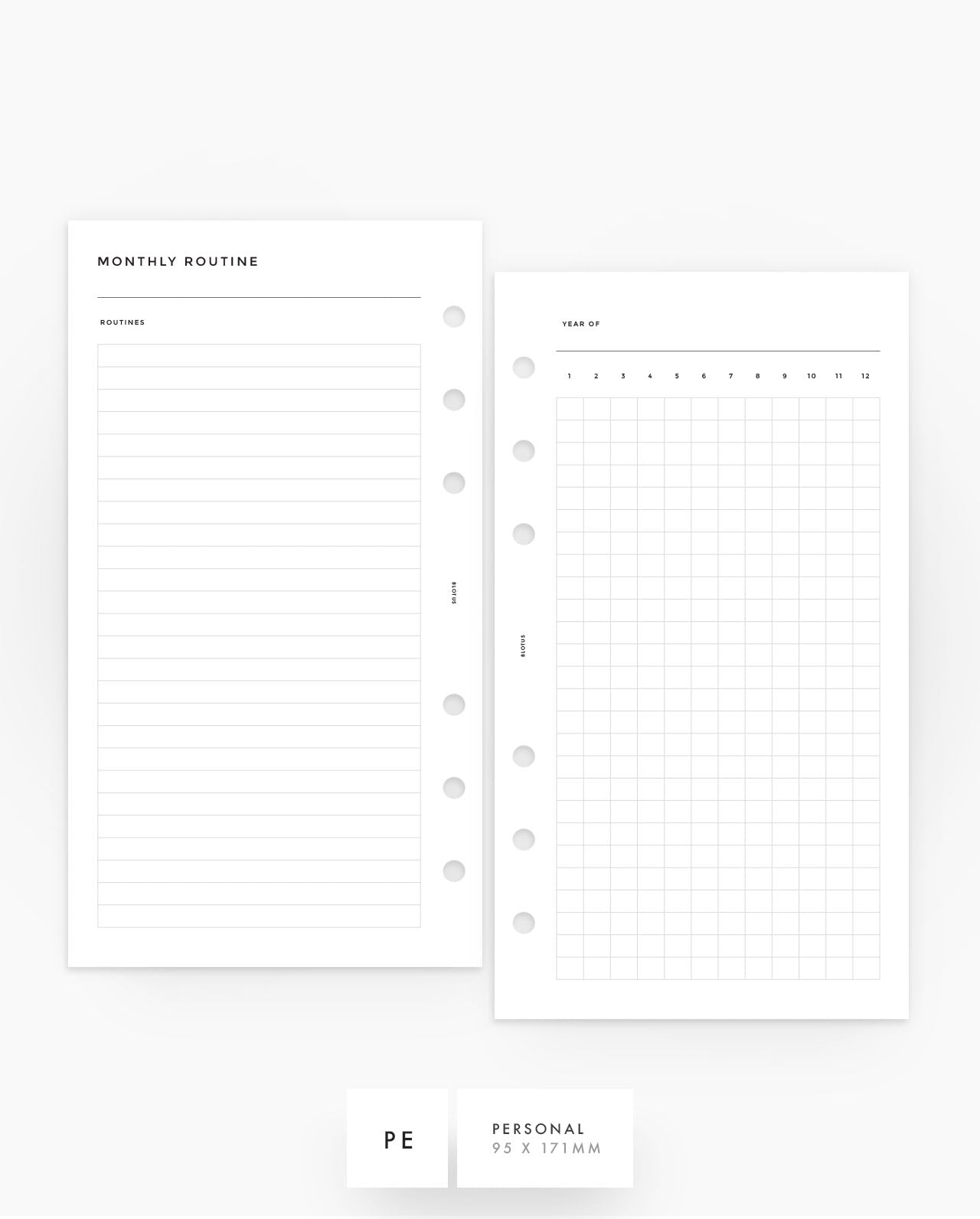 MN186 - Monthly Routine Tracker - PDF