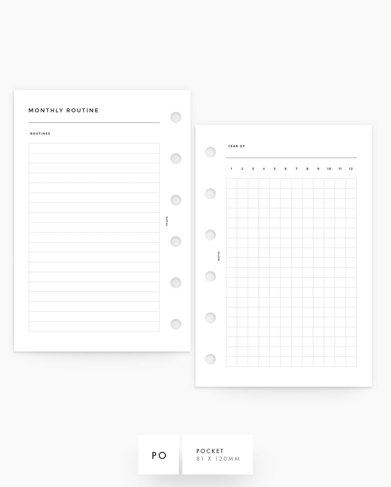 MN186 - Monthly Routine Tracker - PDF