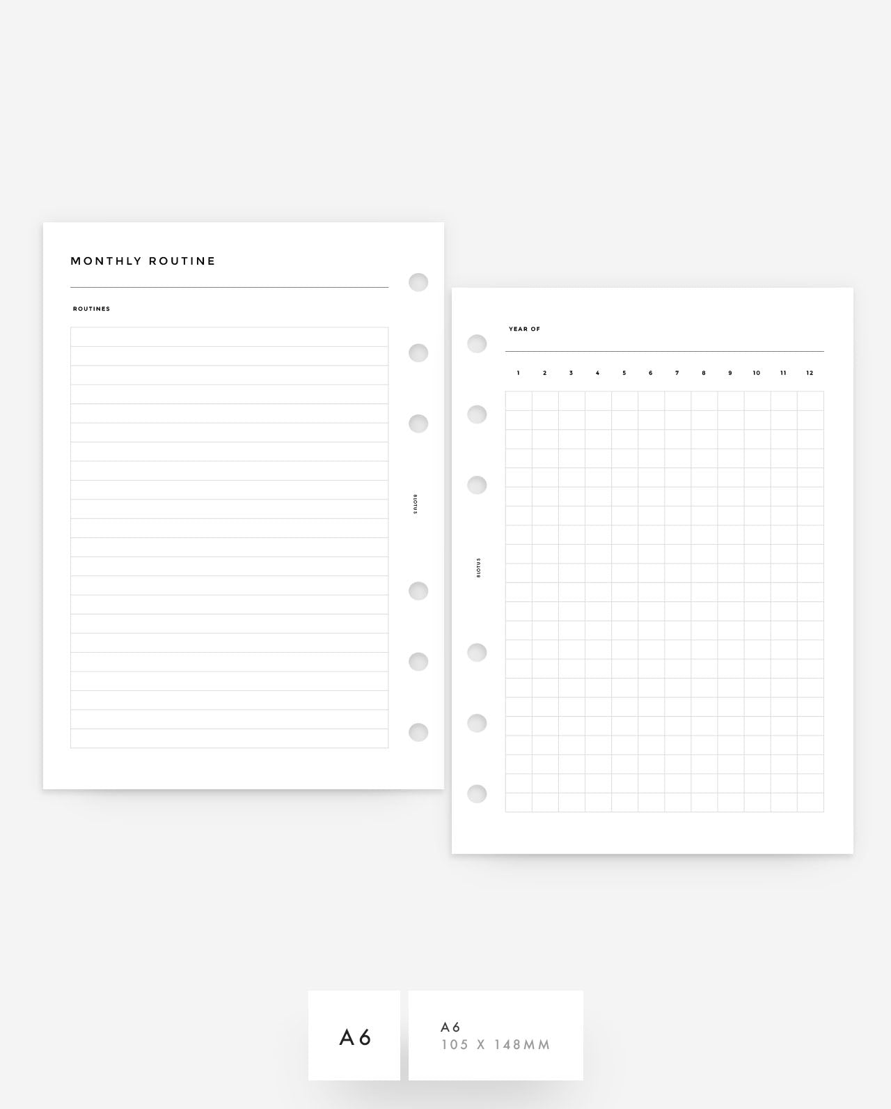 MN186 - Monthly Routine Tracker - PDF