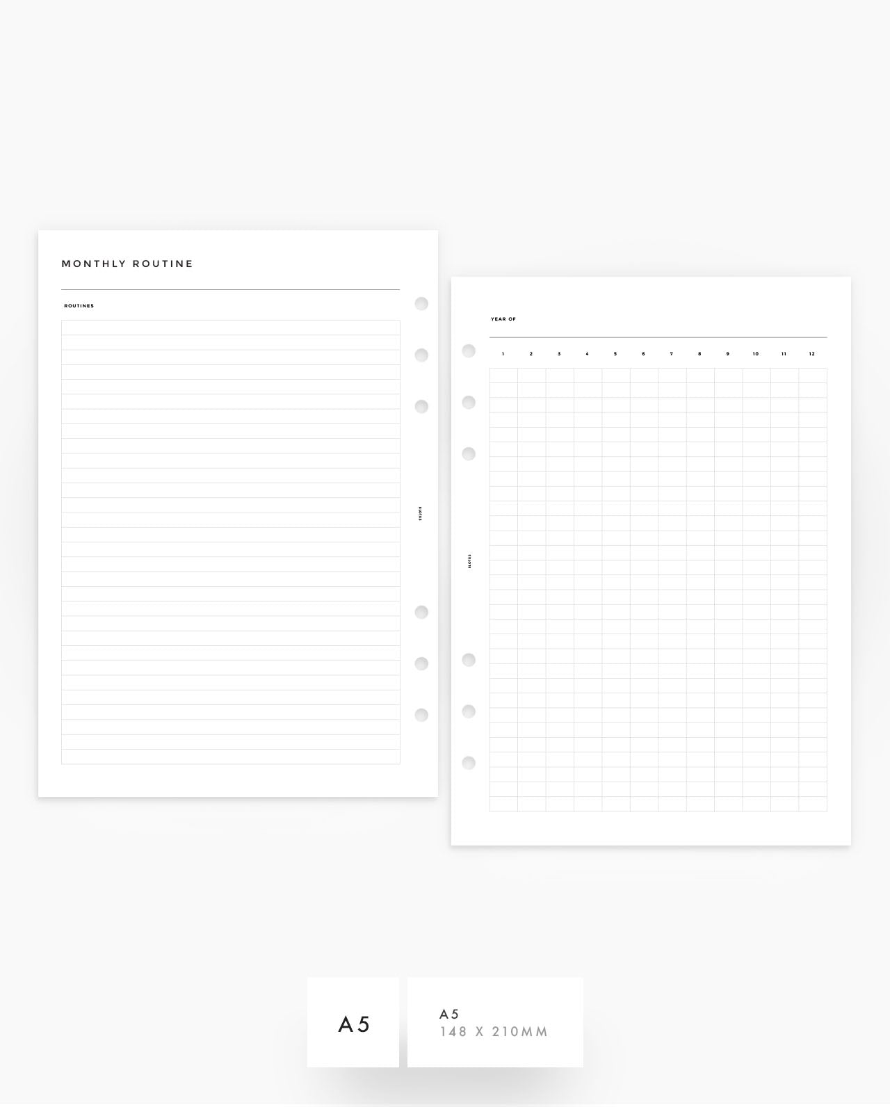 MN186 - Monthly Routine Tracker - PDF