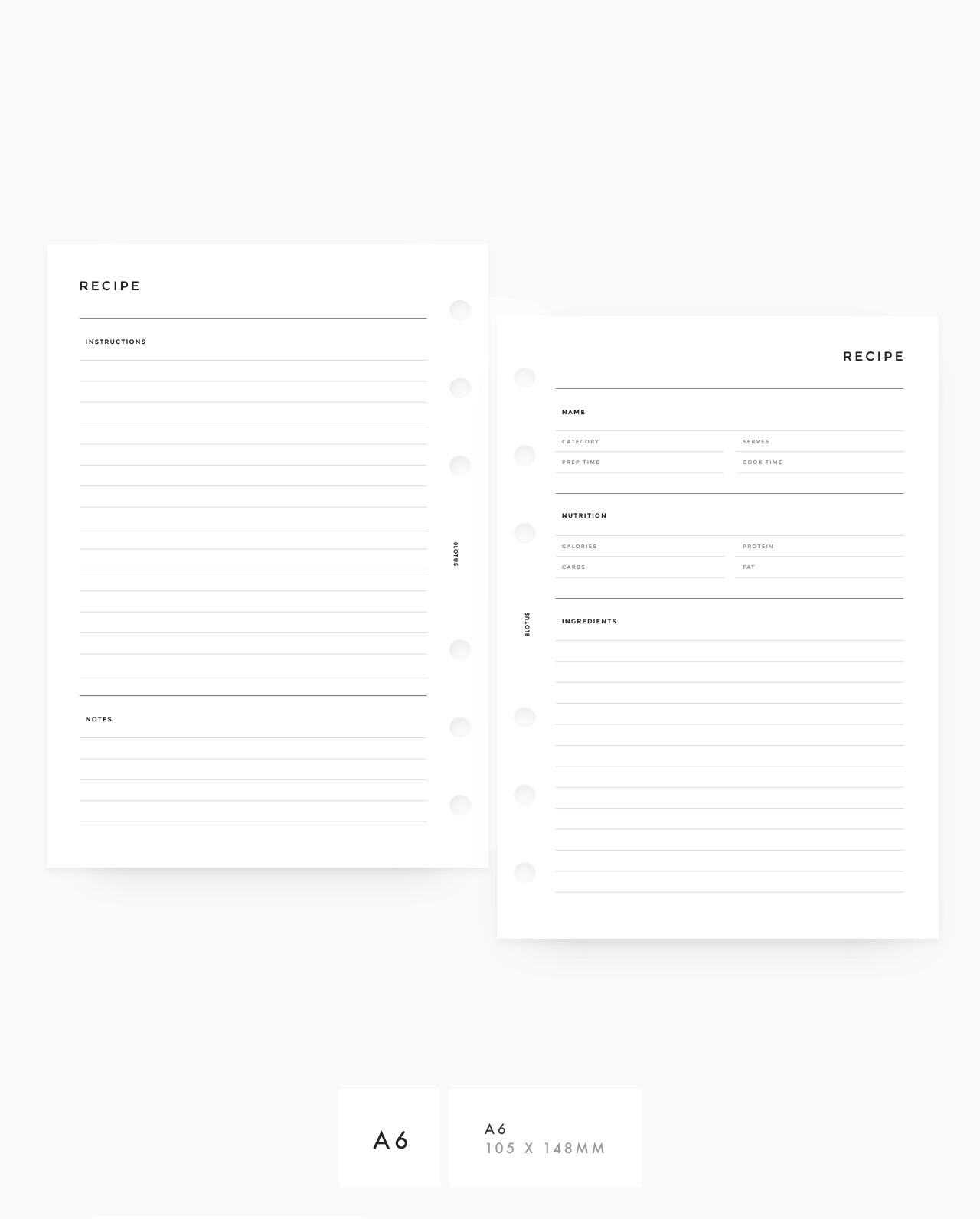 MN061 - Recipe Planner - SPECIAL ORDER