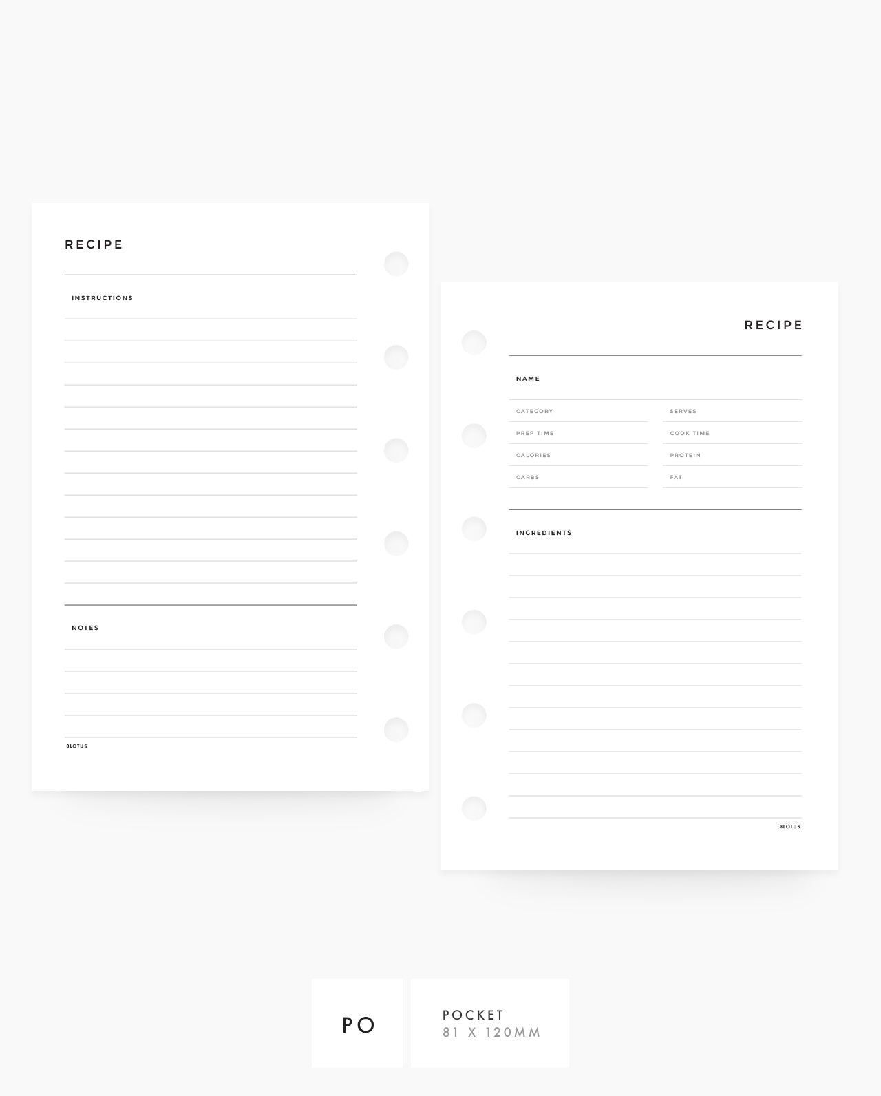 MN061 - Recipe Planner - SPECIAL ORDER