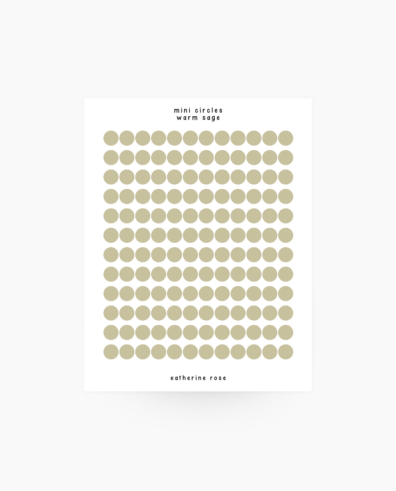 Mini Circles - Stickers by @katplans_