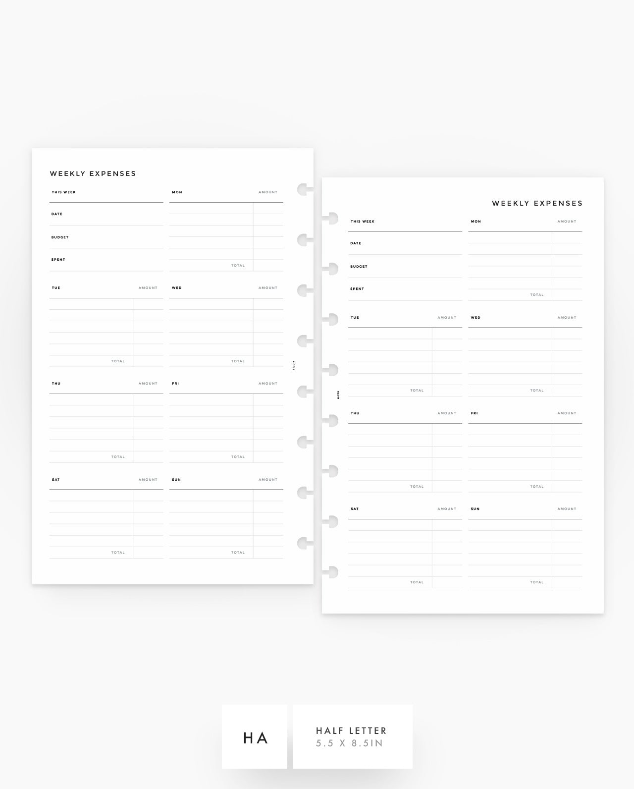 MN143 - Weekly Expenses - PDF