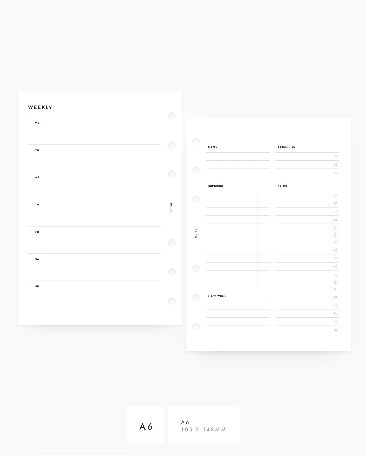 MN021 - Weekly Horizontal w/ Expenses - PDF