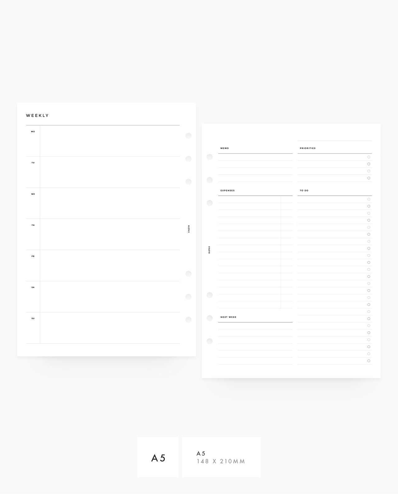MN021 - Weekly Horizontal w/ Expenses - PDF