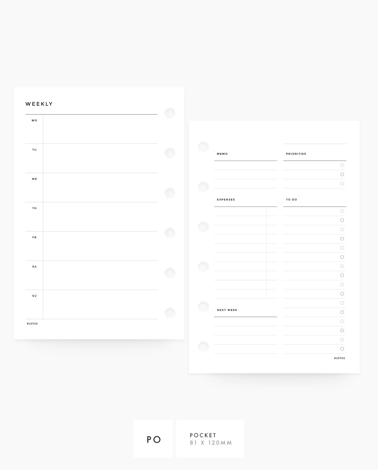 MN021 - Weekly Horizontal w/ Expenses - PDF
