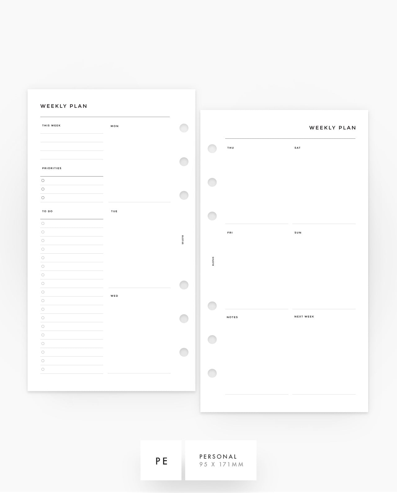 MN088 - Weekly Vertical Box - Blank - PDF
