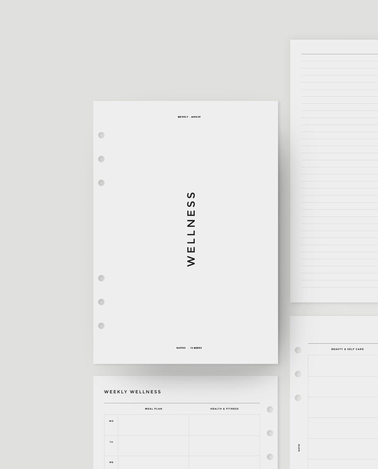 MN049 - Weekly Wellness Planner Inserts - SPECIAL ORDER