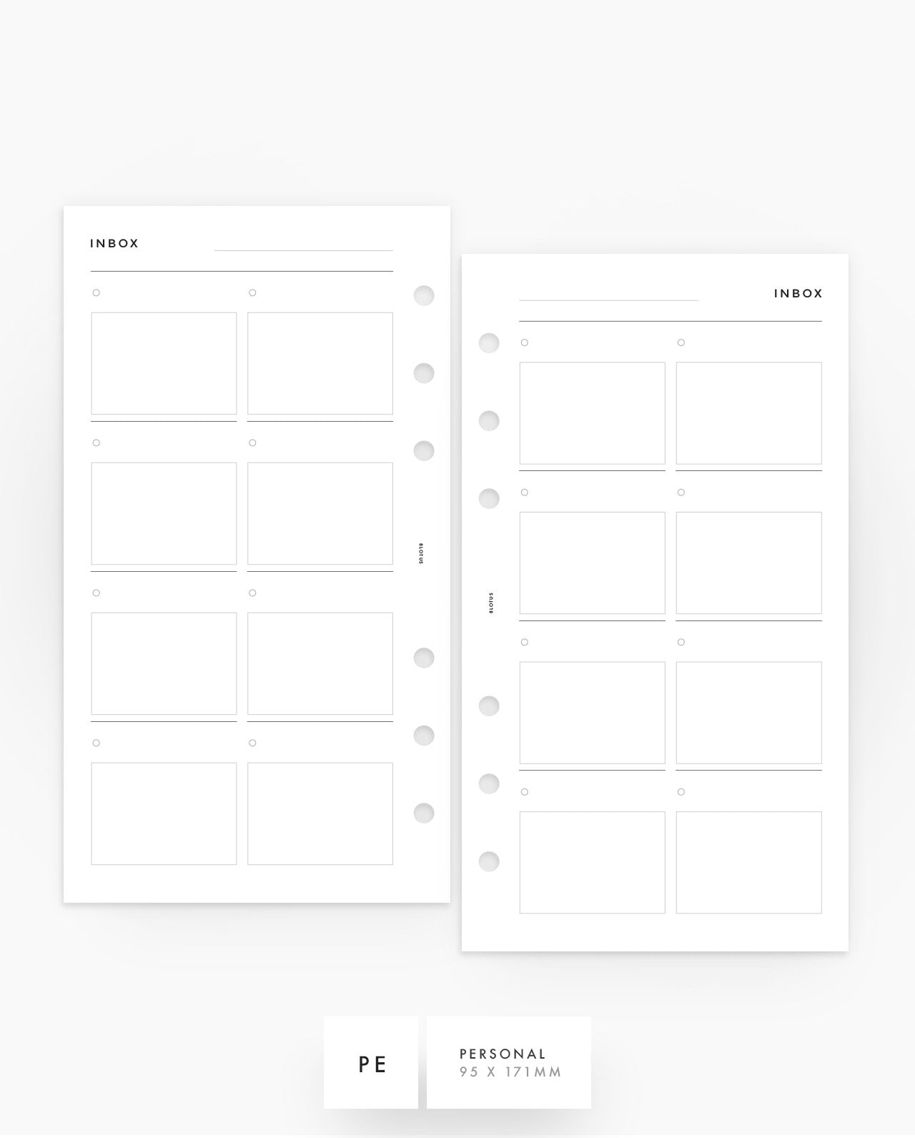 MN140 - Inbox List Planner Inserts - Blank - SPECIAL ORDER